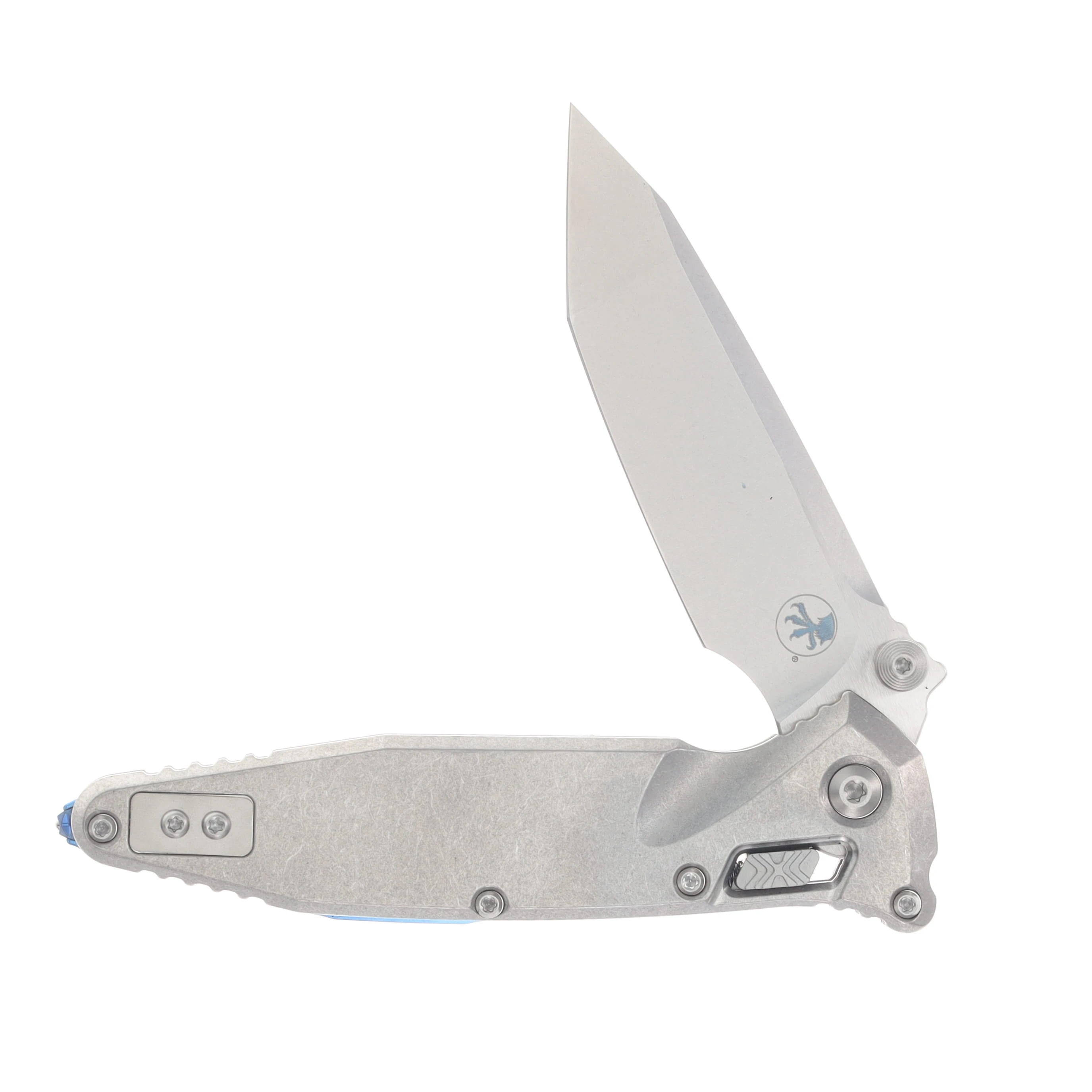Microtech Socom RAM-LOK Tanto Marfione Slab Titanium Blue Knife MT161RLS10MS3 View 3