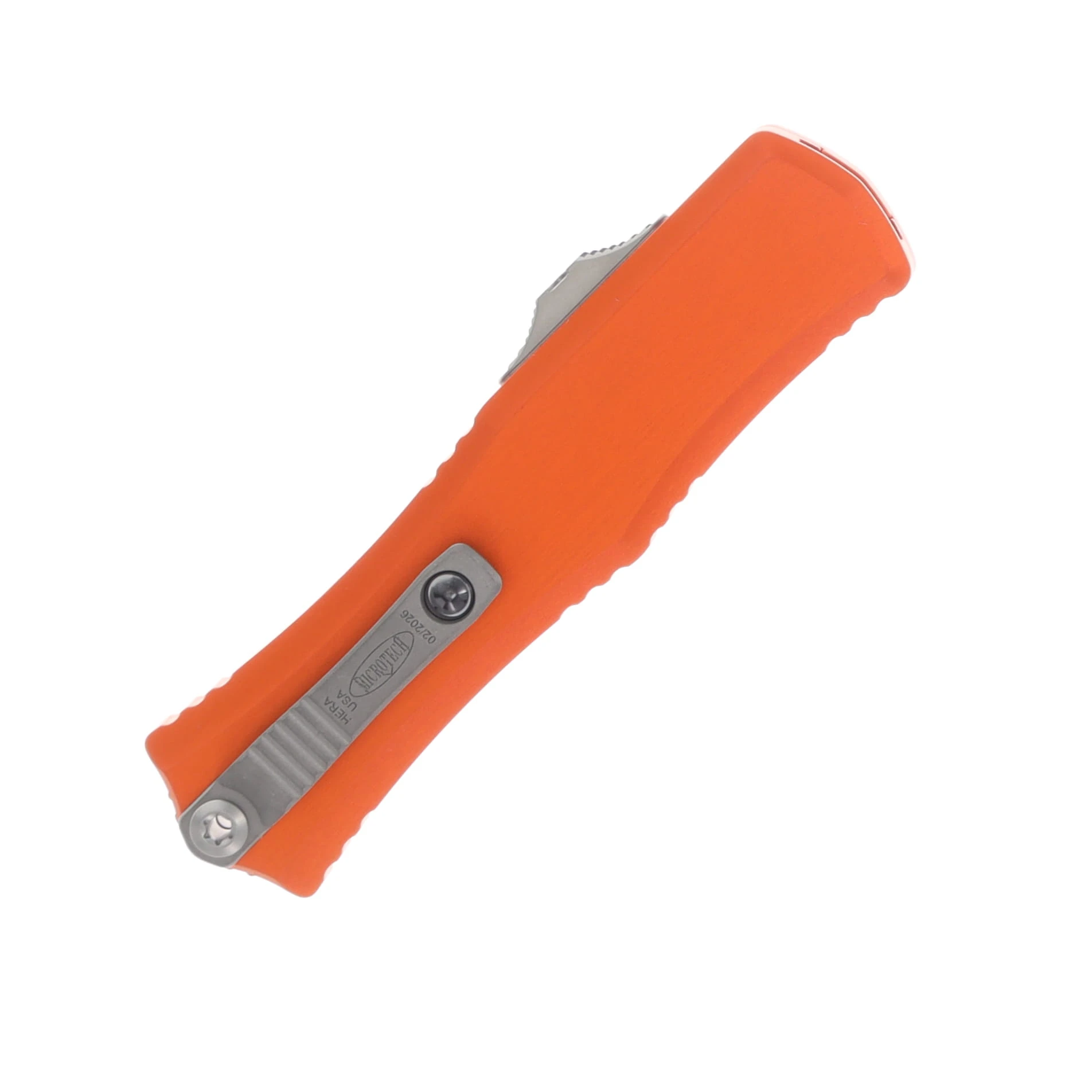 Microtech Hera II Mini OTF Bayonet Auto Knife Stonewash Standard Orange AUMT1701M10OR View 4