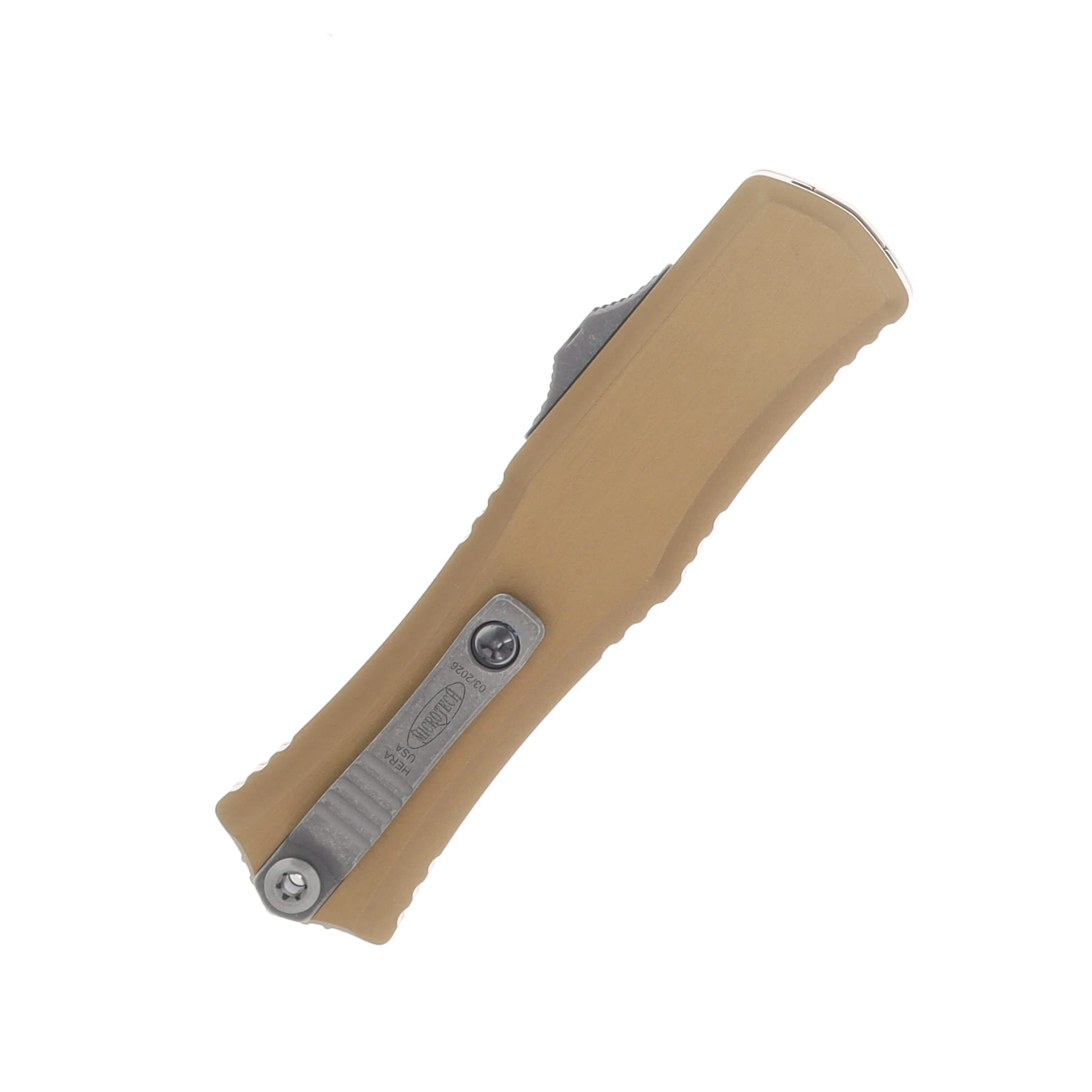 Microtech Hera II Mini OTF T/E Automatic Knife Apocalyptic Standard Tan AUMT1704M10APTA View 4