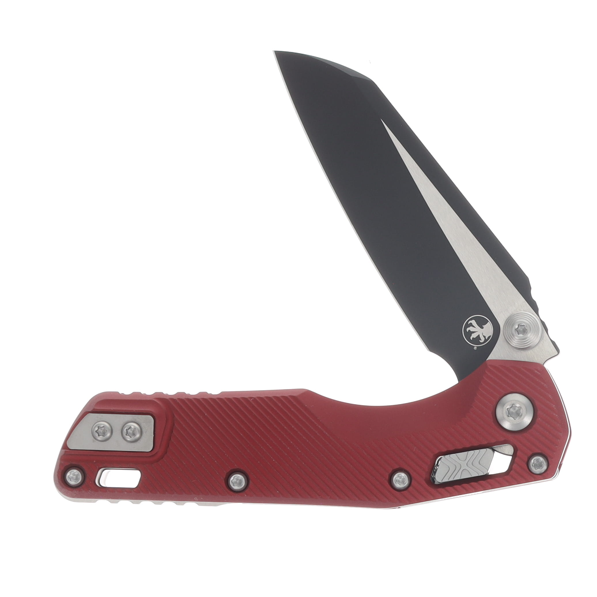 Microtech MSI Mini RAM-LOK Folding Knife Black Fluted Merlot MT210M1FLMR View 3