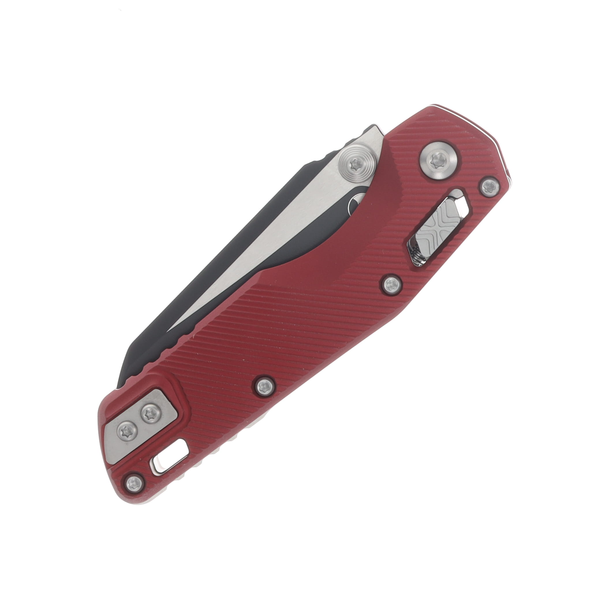 Microtech MSI Mini RAM-LOK Folding Knife Black Fluted Merlot MT210M1FLMR View 5