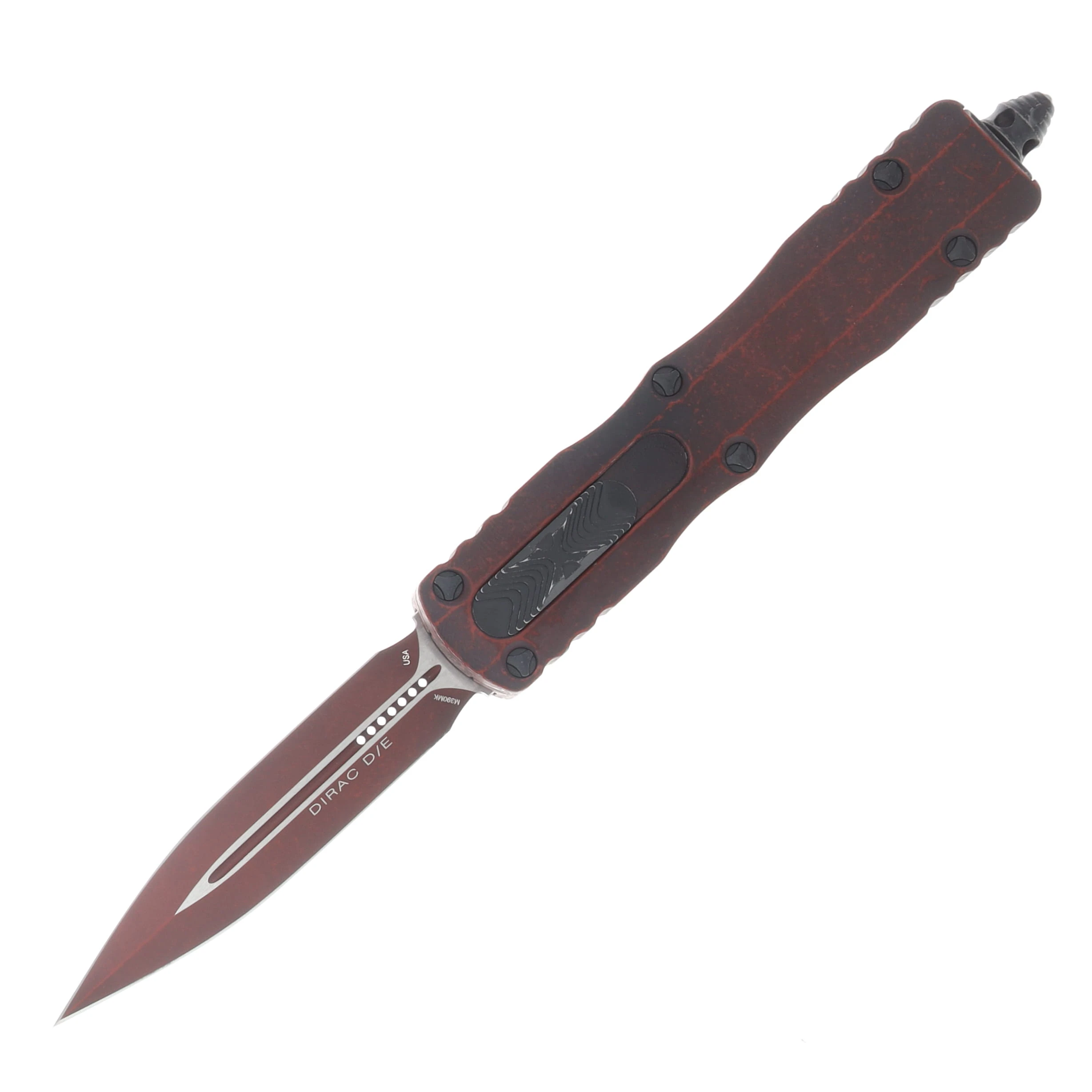 Microtech Dirac OTF Auto D/E Standard Weathered Crimson AUMT2251WCM View 1