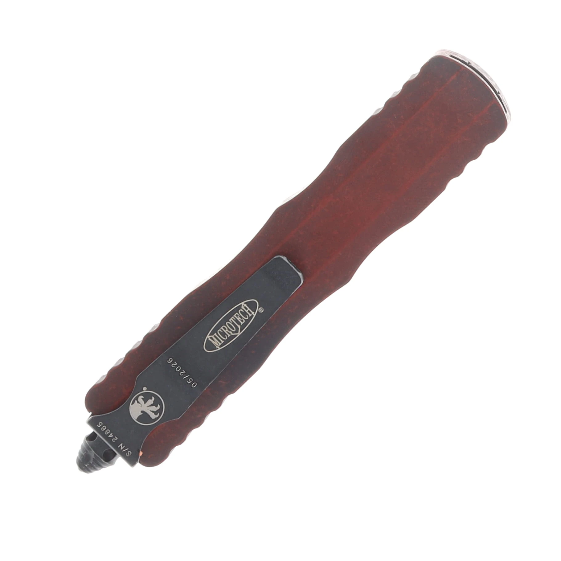 Microtech Dirac OTF Auto D/E Standard Weathered Crimson AUMT2251WCM View 4