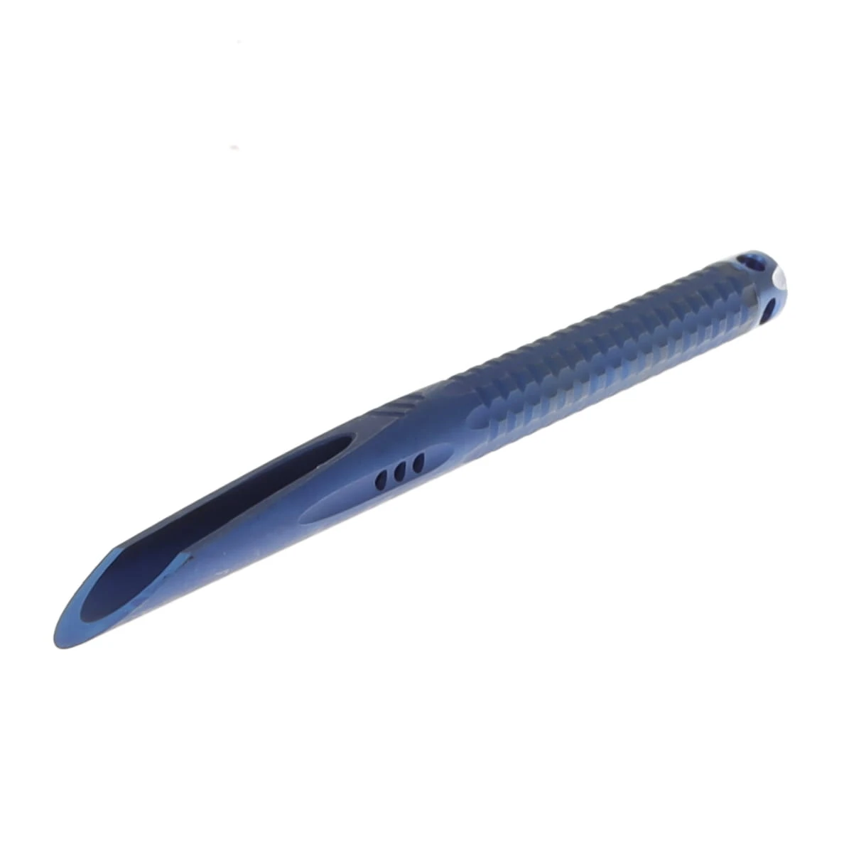 Microtech TAC-P Mini TI Chisel Tip Kubaton Antique Blue Anodized TI Blue Ano TI Glassbreaker MT112MMS1 View 3