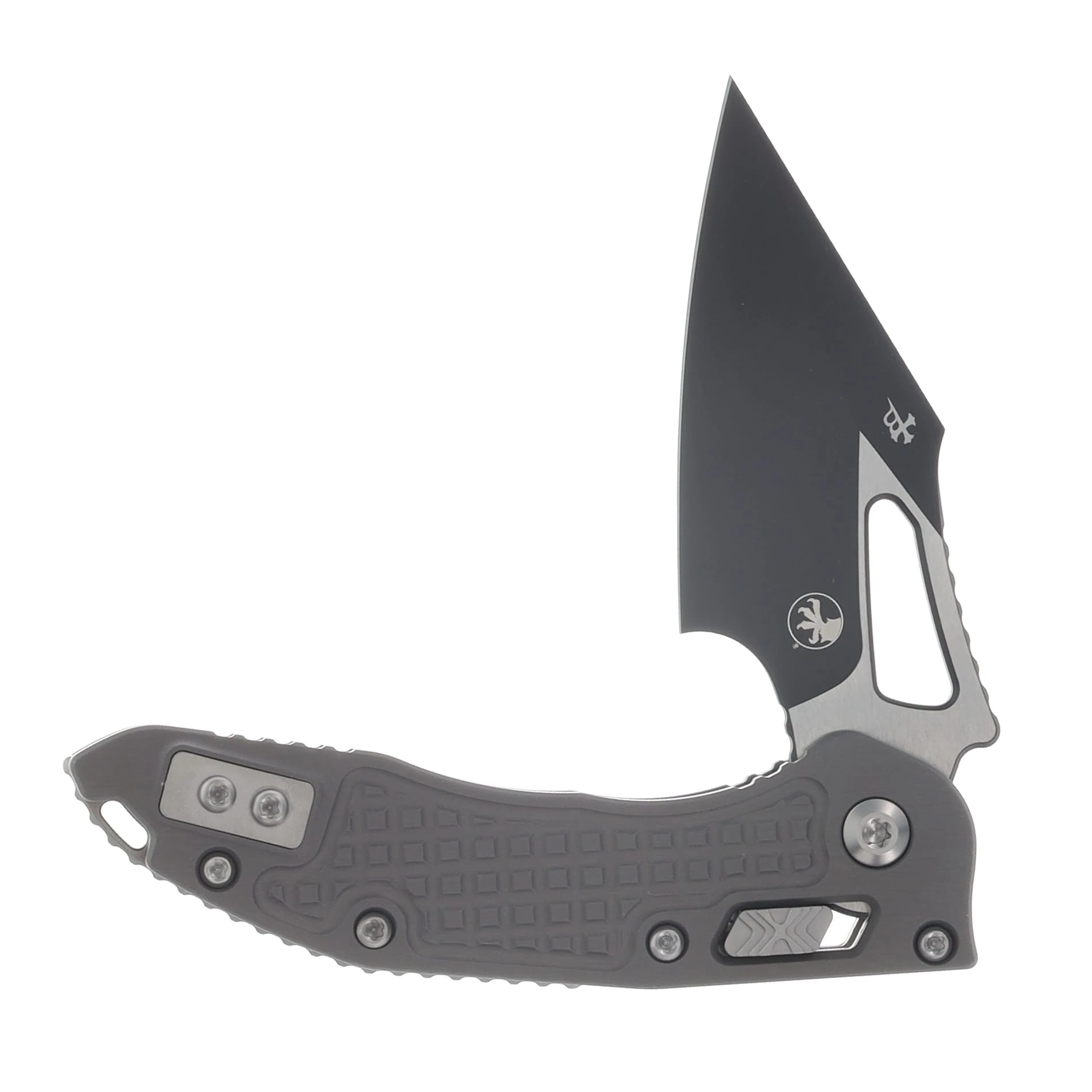 Microtech M-Stitch RAM-LOK Folder Black Standard Frag Aluminum Natural Clear MT169MRL1FRNC View 3