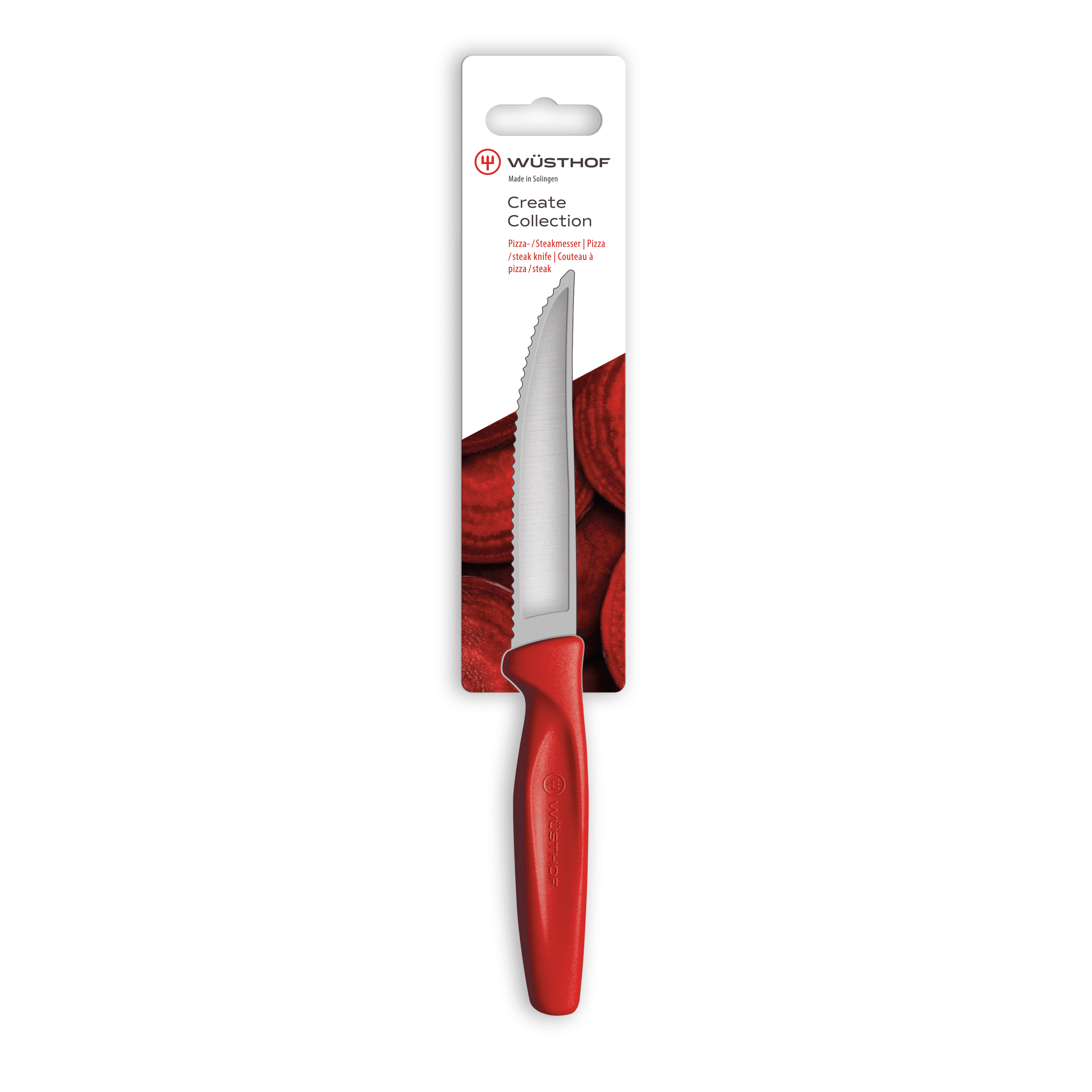 Wüsthof Create Collection Steak/Pizza Knife - Red 1145302510 View 1