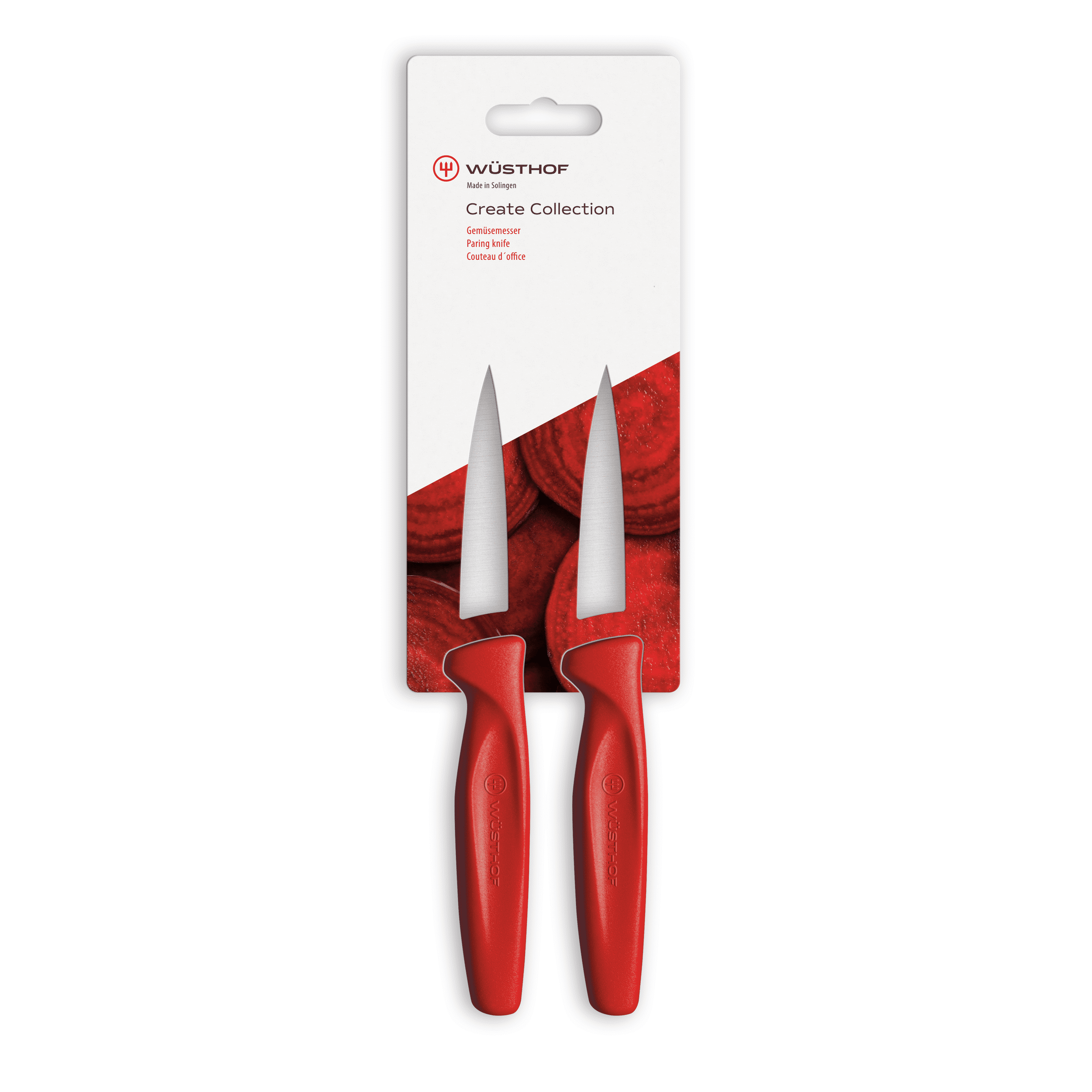 Wüsthof Create Collection 2-Piece Spear Point Paring Set - Red 1145360203 View 1