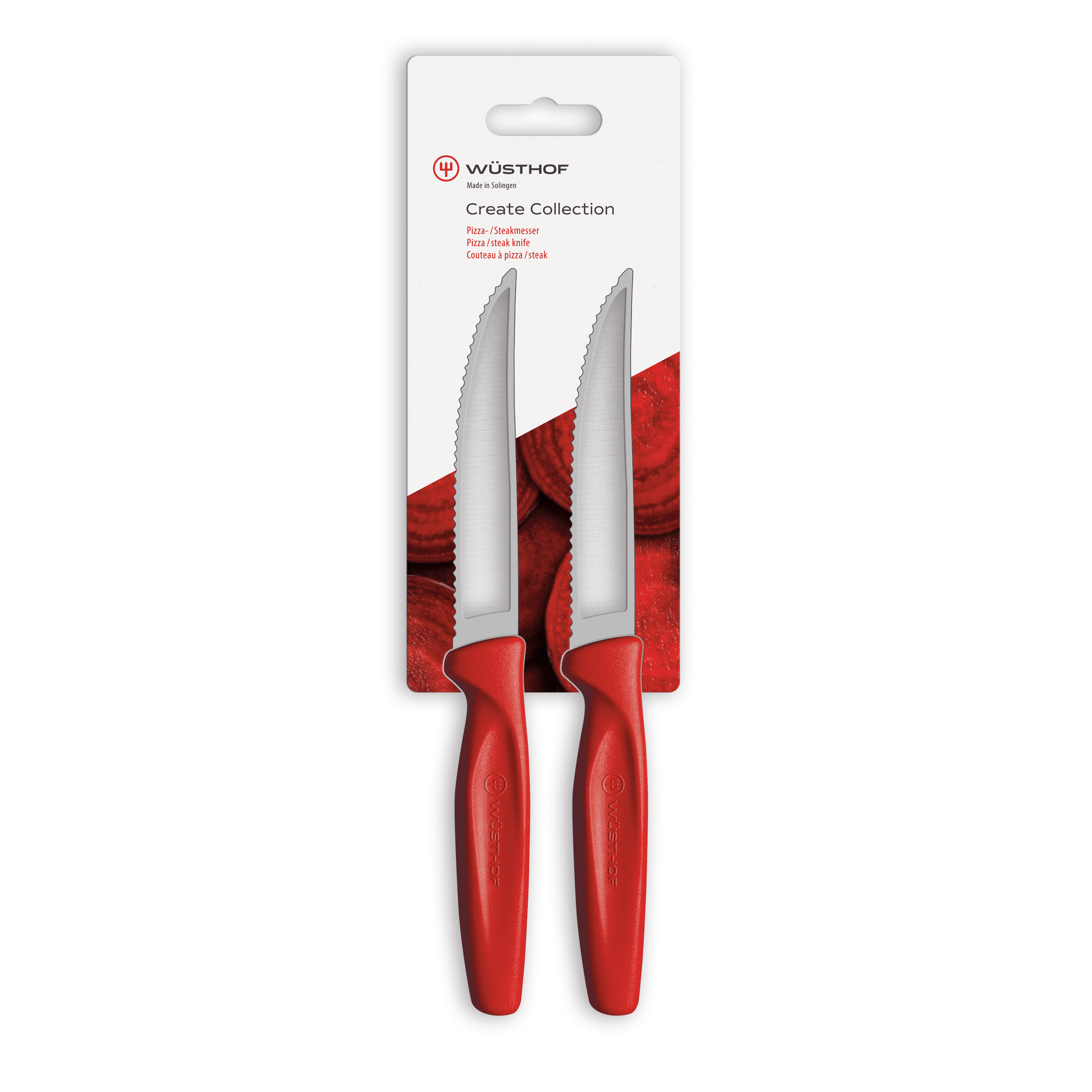 Wüsthof Create Collection 2-Pc Steak/Pizza Knife Set - Red 1145360204 View 1