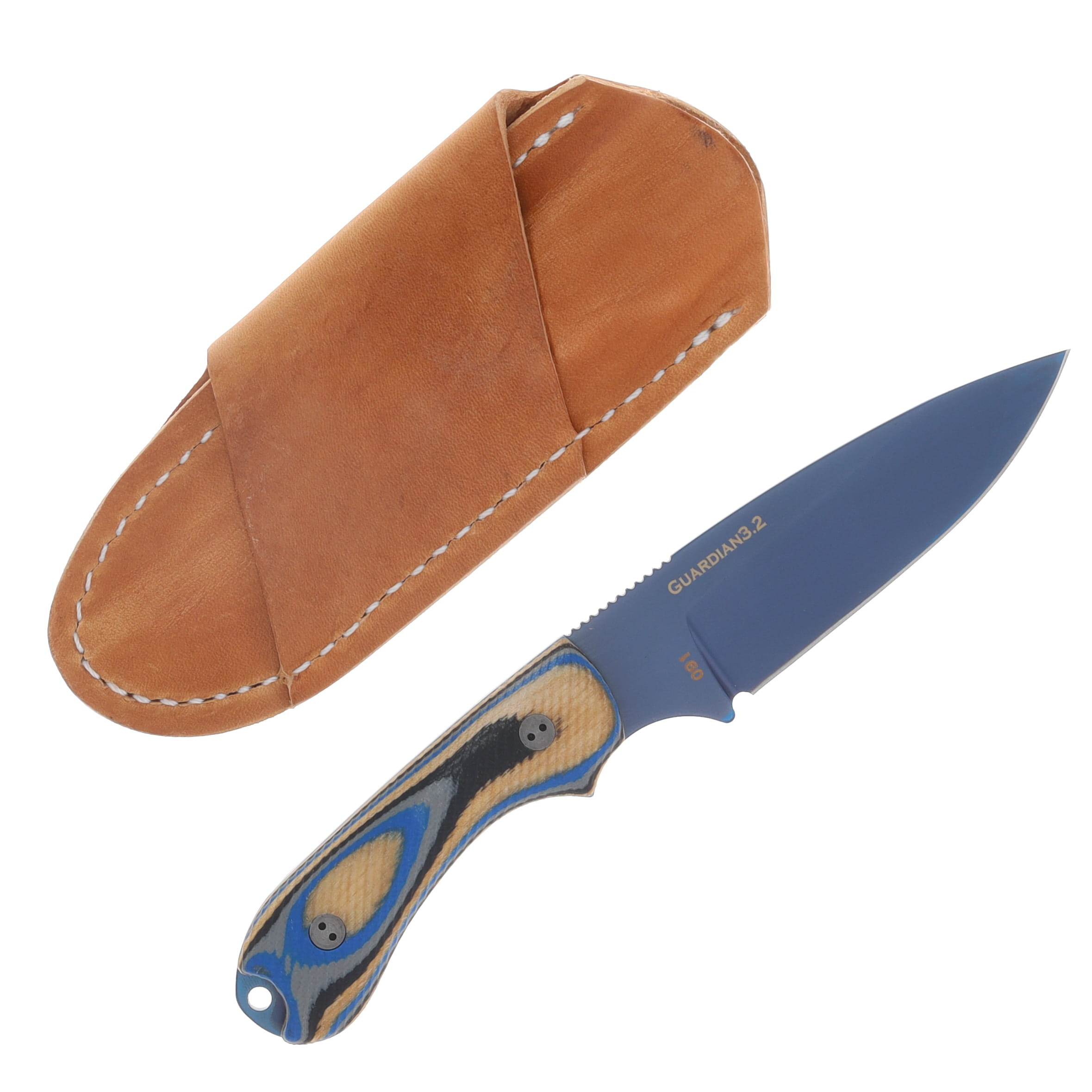 Bradford Guardian3.2 Fixed Blade MagnaCut Blue PVD 3D Microtextured Blue G-Wood BRAD3771 View 2