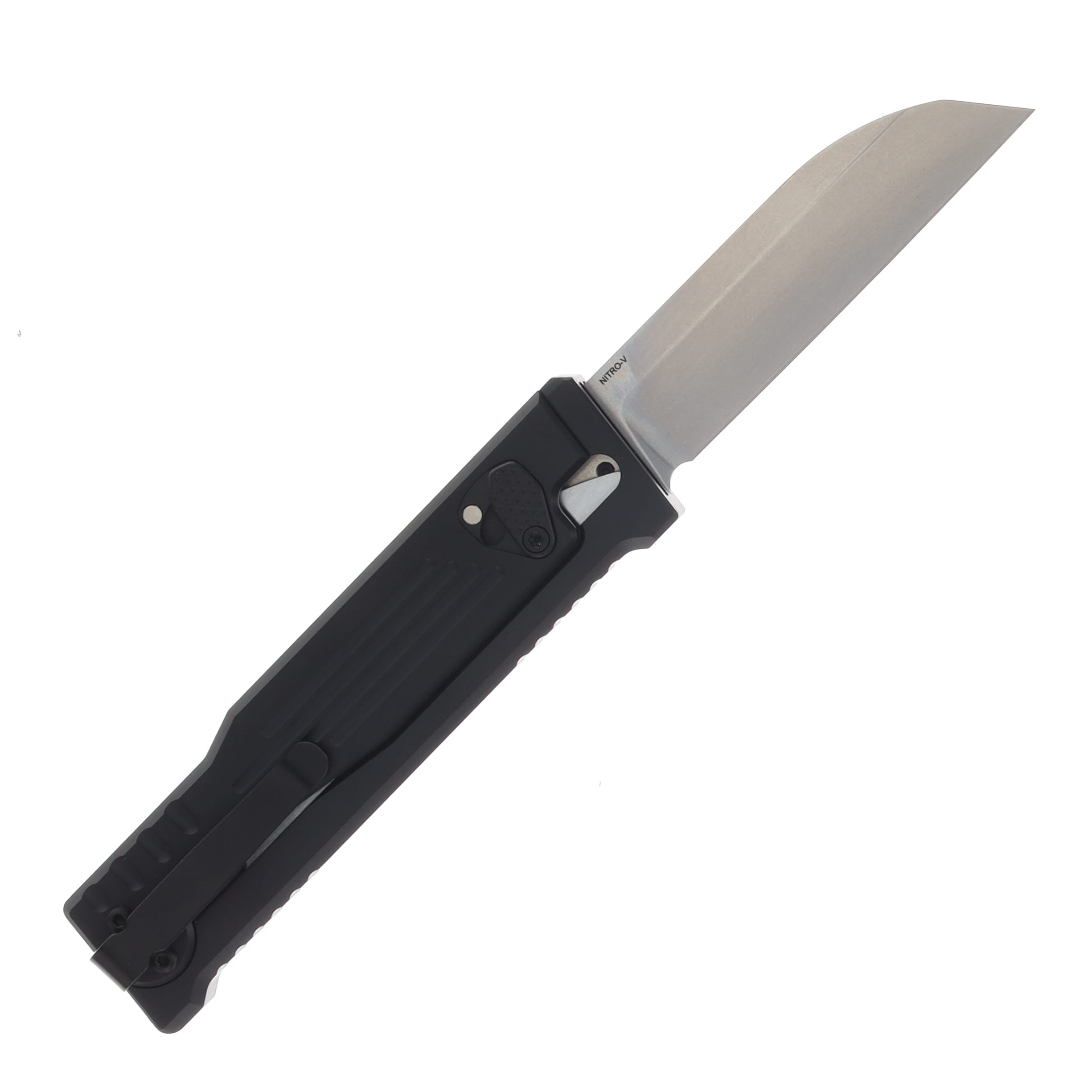 Reate EXO Performance 2 Bld. Gravity Knife SW/Satin Serrated Nitro V - Stripe Pattern Black REEXOP-1 View 2