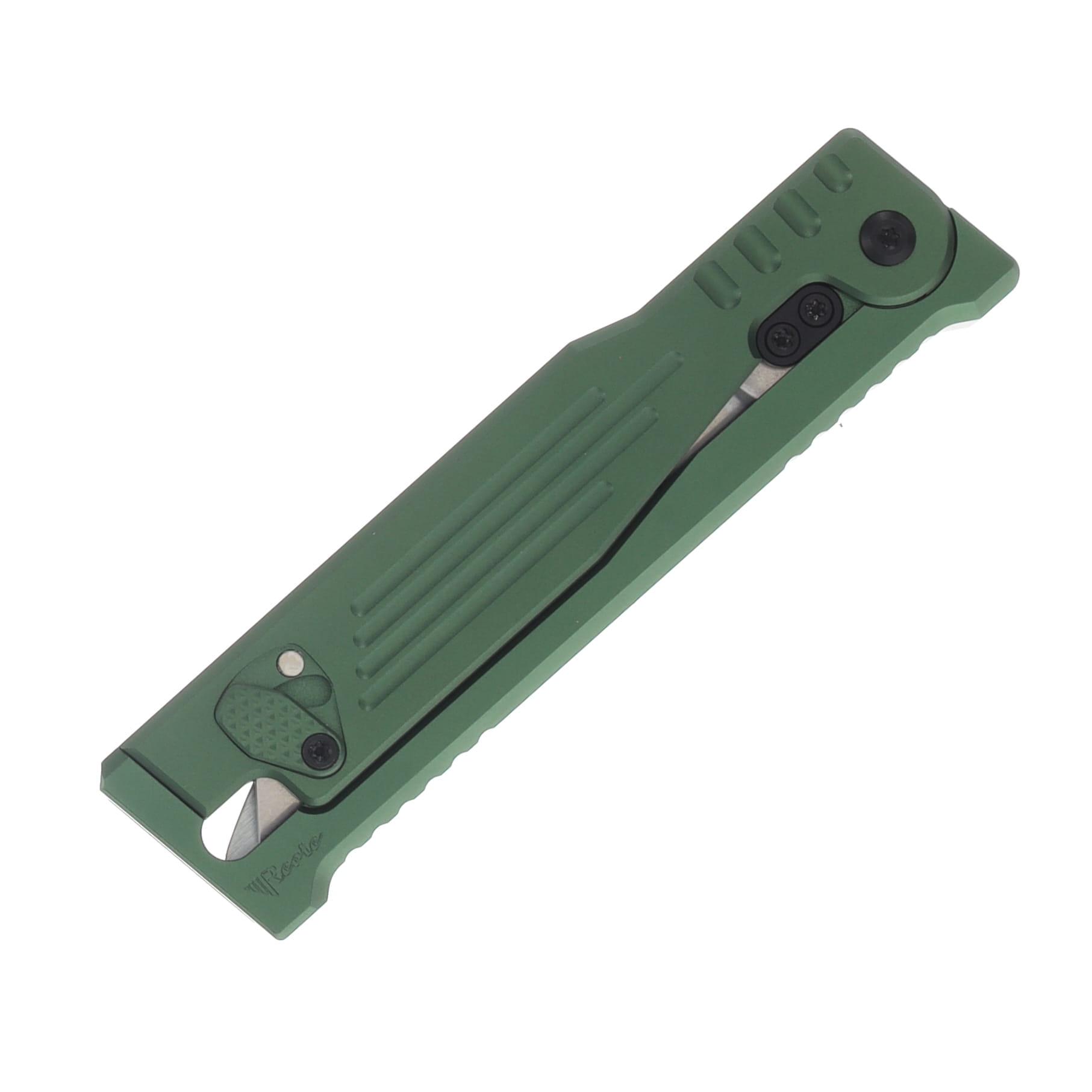 Reate EXO Performance 2 Bld. Gravity Knife SW/Satin Serrated Nitro V -Stripe Pattern Green REEXOP-3 View 7