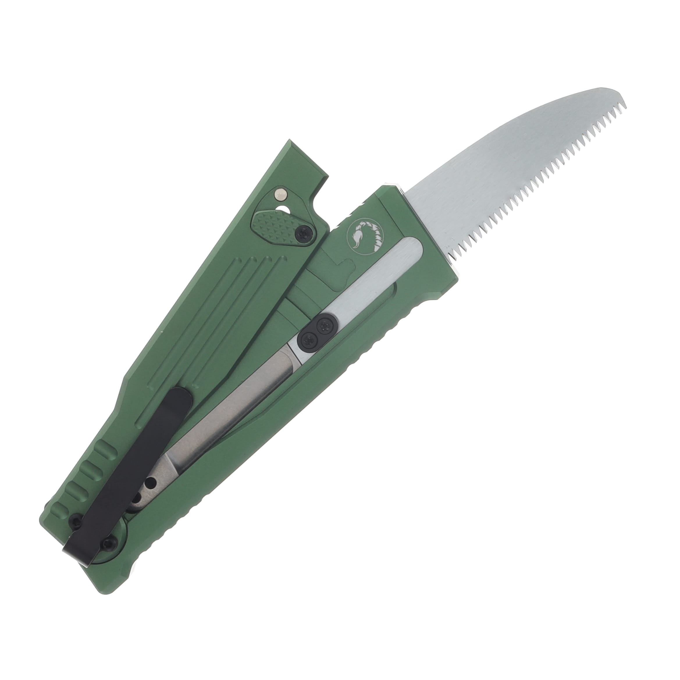 Reate EXO Performance 2 Bld. Gravity Knife SW/Satin Serrated Nitro V -Stripe Pattern Green REEXOP-3 View 6