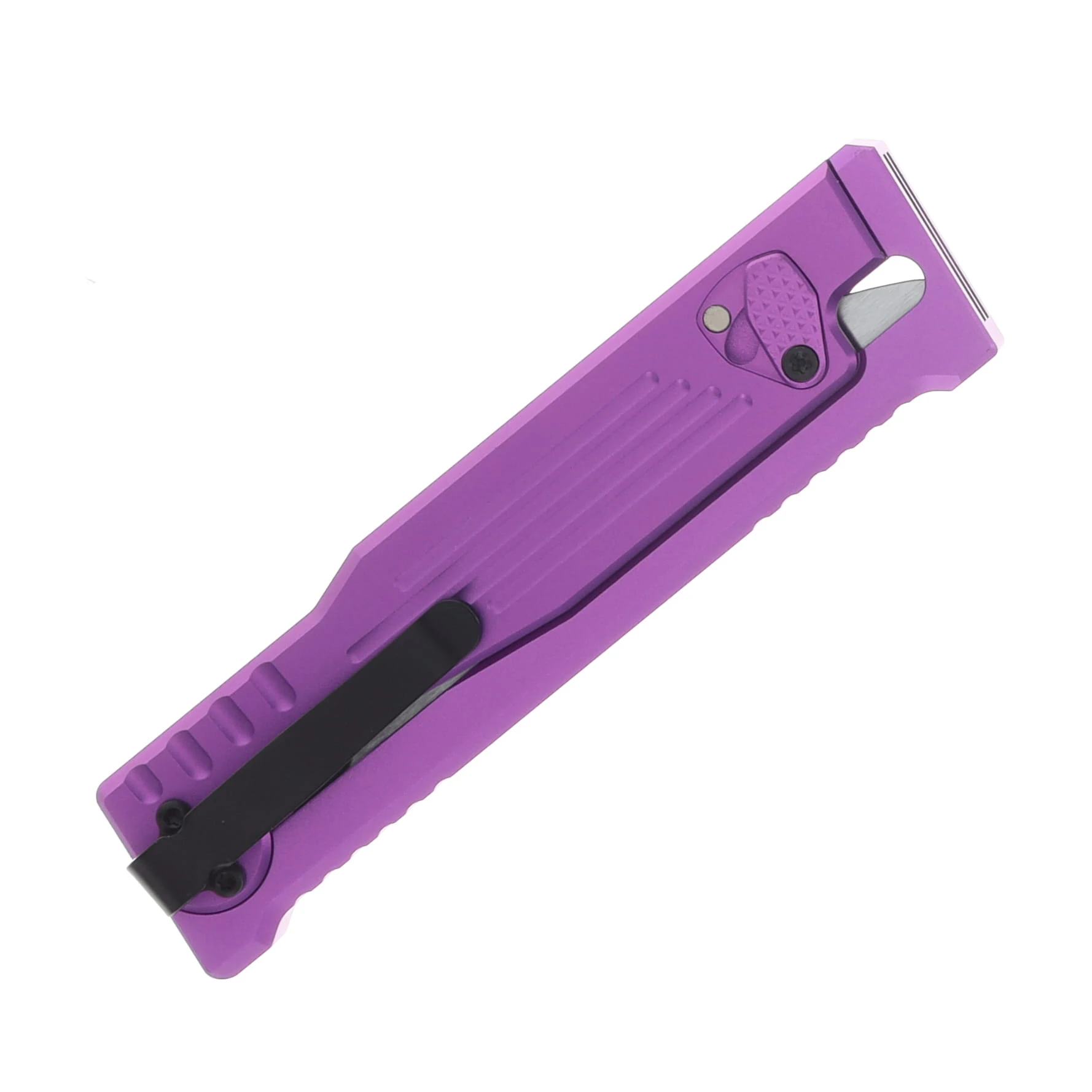 Reate EXO Performance 2 Bld. Gravity Knife SW/Satin Serrated Nitro V - Stripe Pattern Purple REEXOP-5 View 8