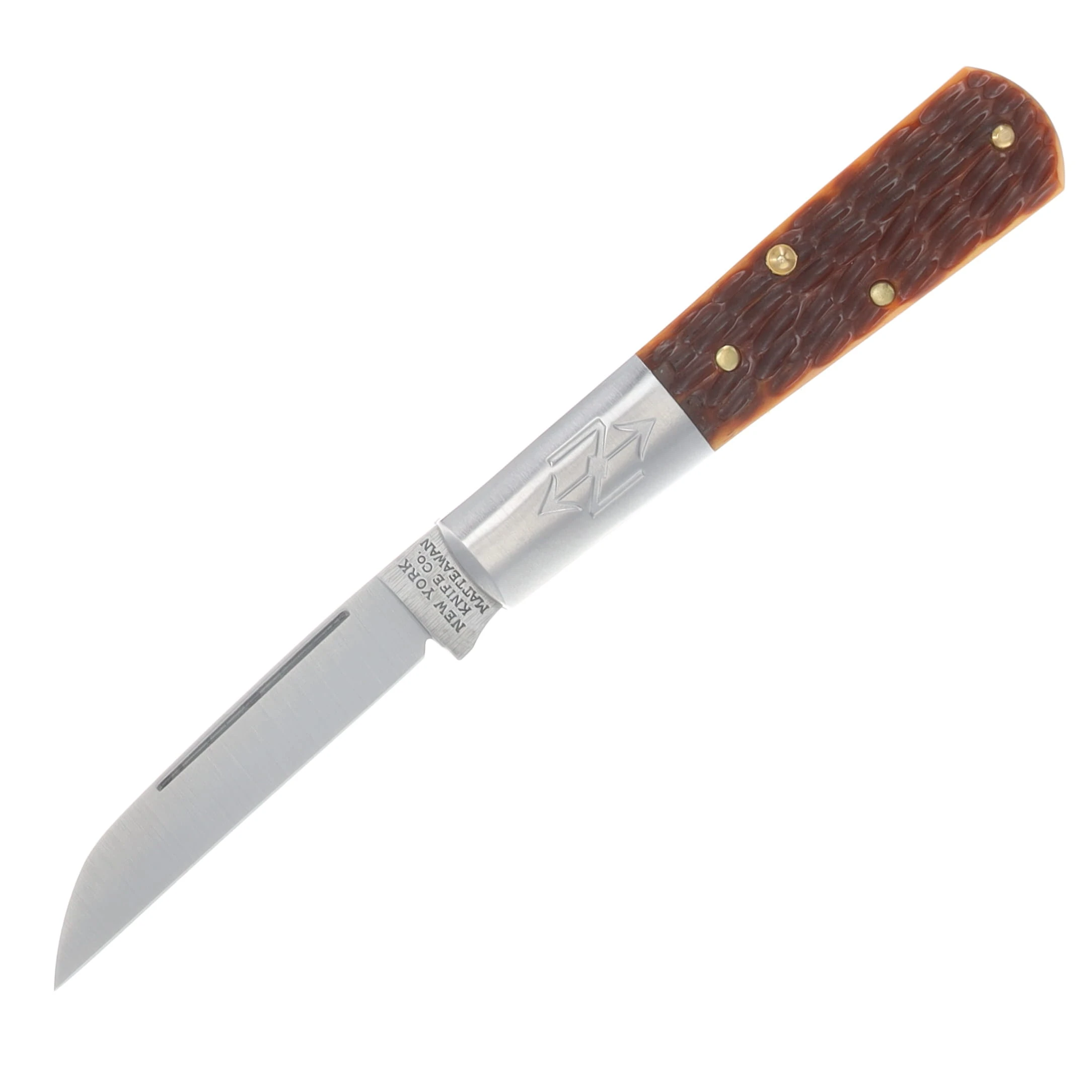 New York Knife Co. Mattewan Wharncliffe Honey Jigged Bone Folding Knife NYKM1506W-HJB View 1