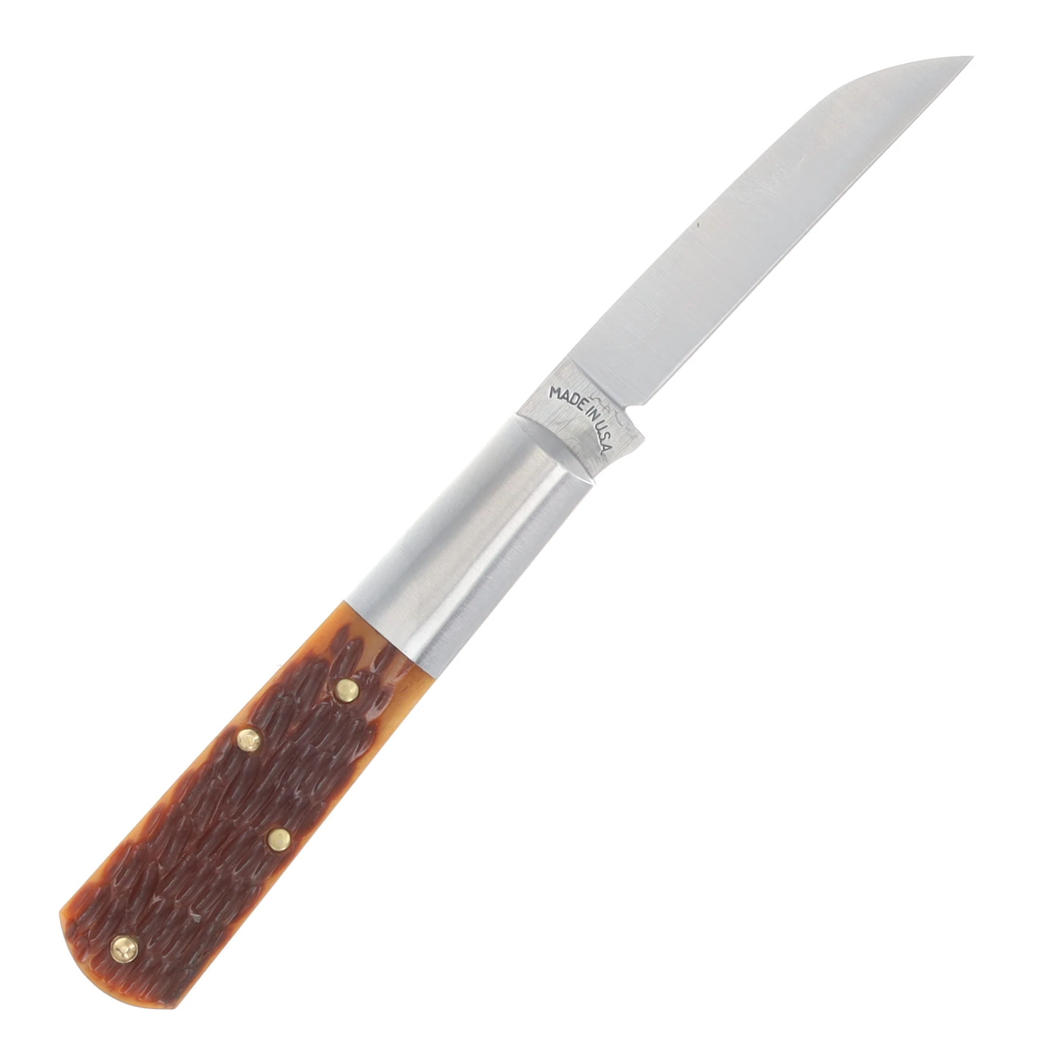 New York Knife Co. Mattewan Wharncliffe Honey Jigged Bone Folding Knife NYKM1506W-HJB View 2