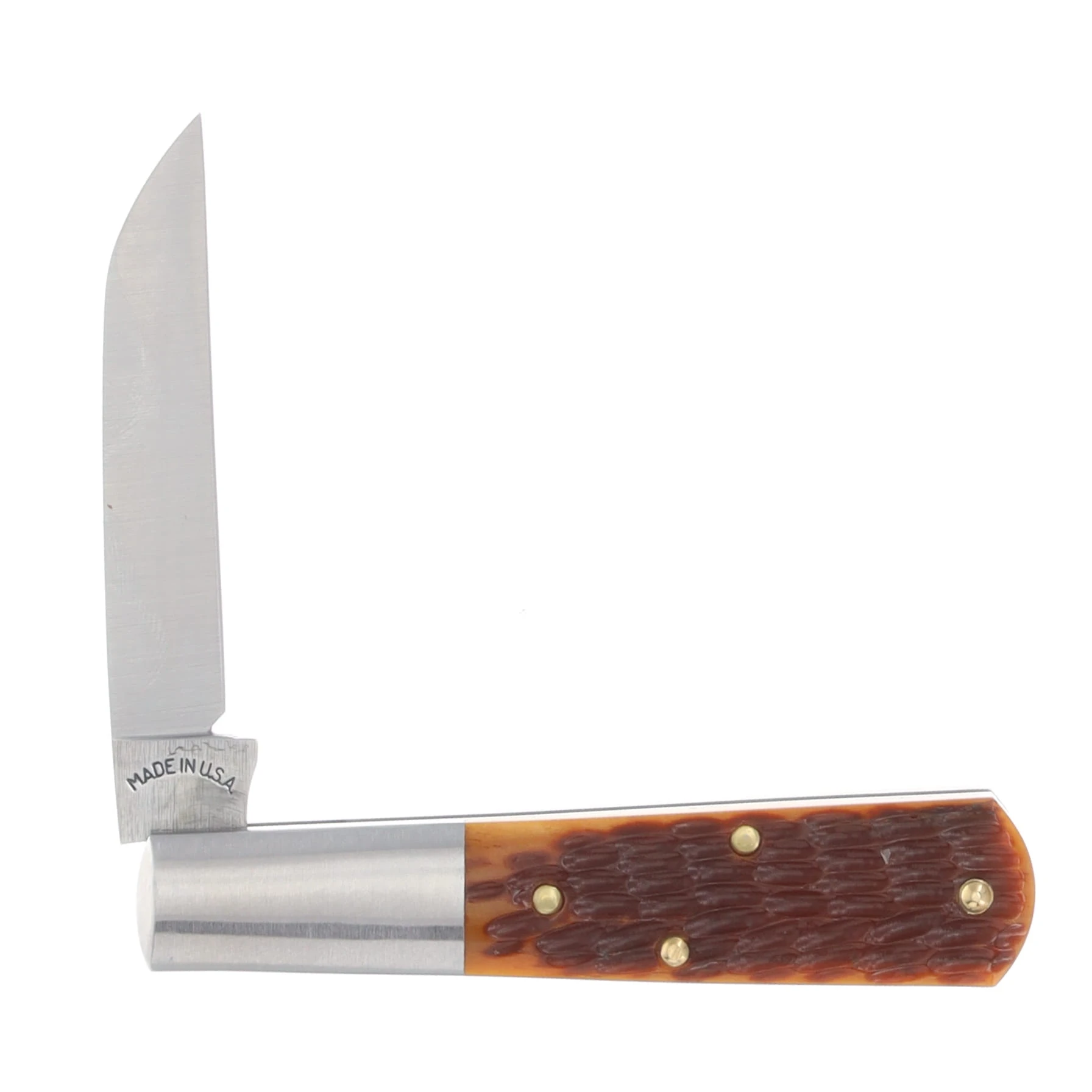 New York Knife Co. Mattewan Wharncliffe Honey Jigged Bone Folding Knife NYKM1506W-HJB View 4