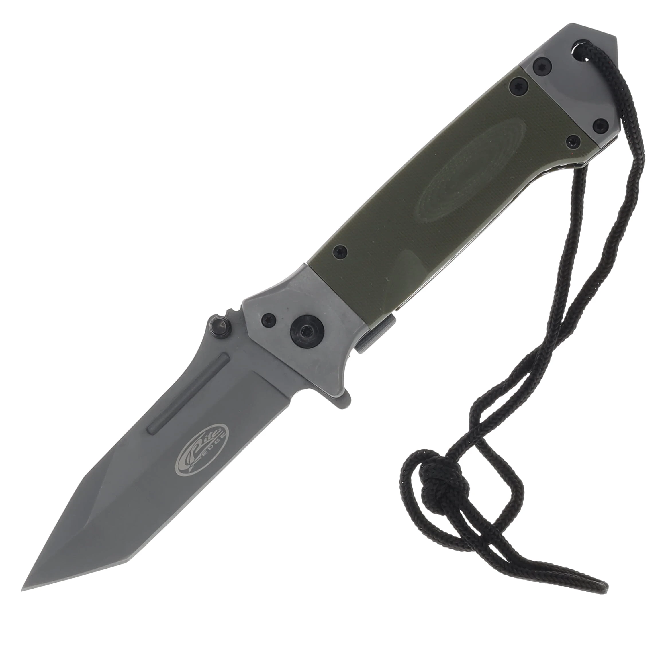 5 Inch Task Force Folding Knife Tanto Green G-10 Handle 300284GN View 1