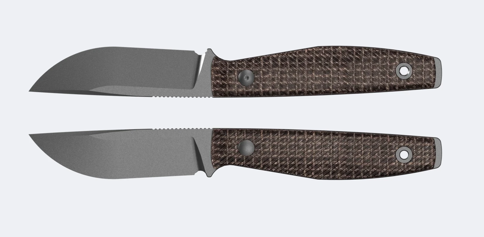 Kizer Dingo Fixed Blade PVD Stonewash AEB-L/Brown Micarta Handle View 1