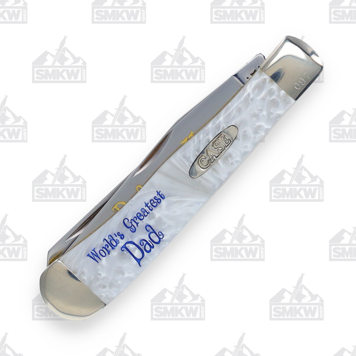 Case Trapper Folding Knife My Dad Is My Hero Heavenly Pearl Corelon CAHPMDIMH View 6