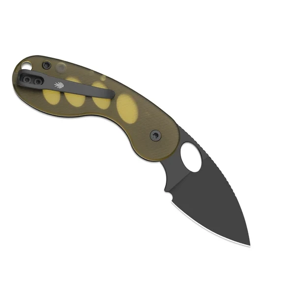 Kizer Microbe TSJ AirTi Slip Joint Folding Knife Black PVD 14C28N/Yellow Ultem V2742TSJA1 View 2