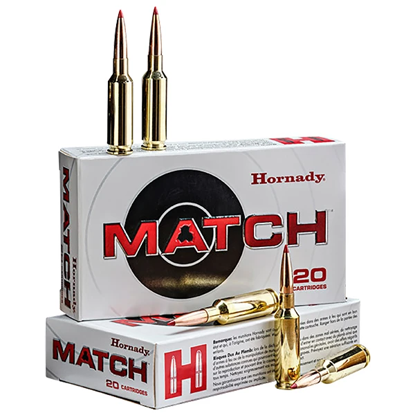 Hornady Match 6mm GT Rifle Ammunition 20 Rounds Brass Centerfire 109 Grain ELD Match 81597 View 1