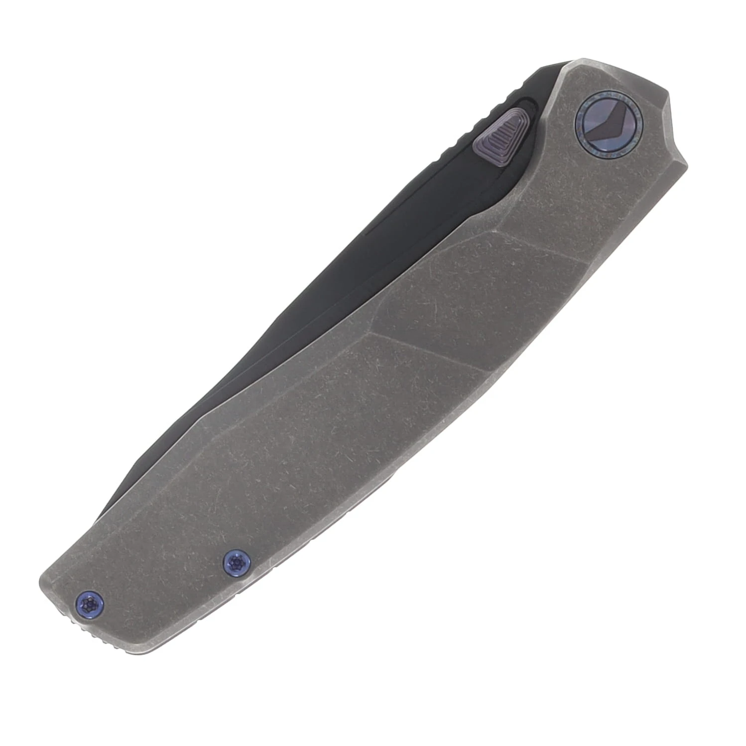 Ferramonster Astrome Folder S90V Belt Satin-DLC Blade Black Blast SW Titanium Handle FM23009-B View 5