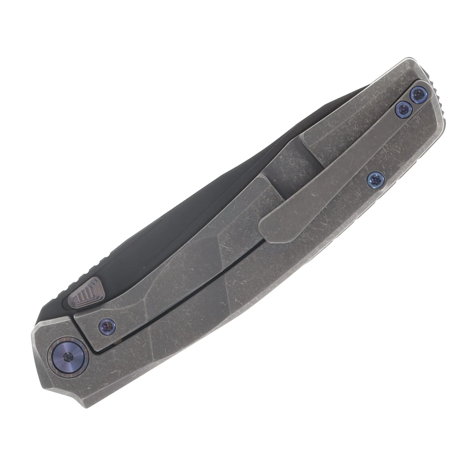 Ferramonster Astrome Folder S90V Belt Satin-DLC Blade Black Blast SW Titanium Handle FM23009-B View 6