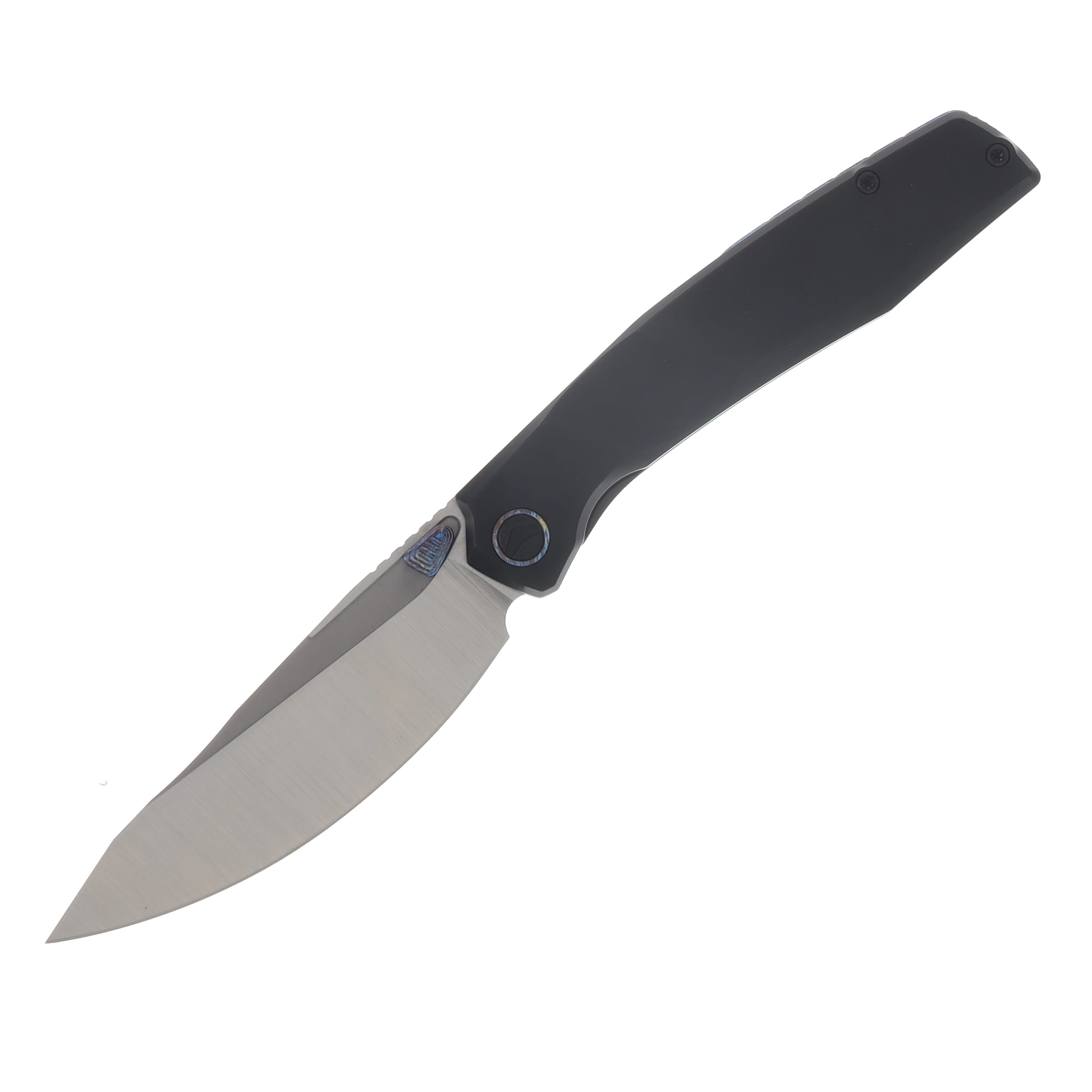 Ferramonster Astrome Folder S90V Belt Satin Blade Black Titanium Handle FM23009-C View 1