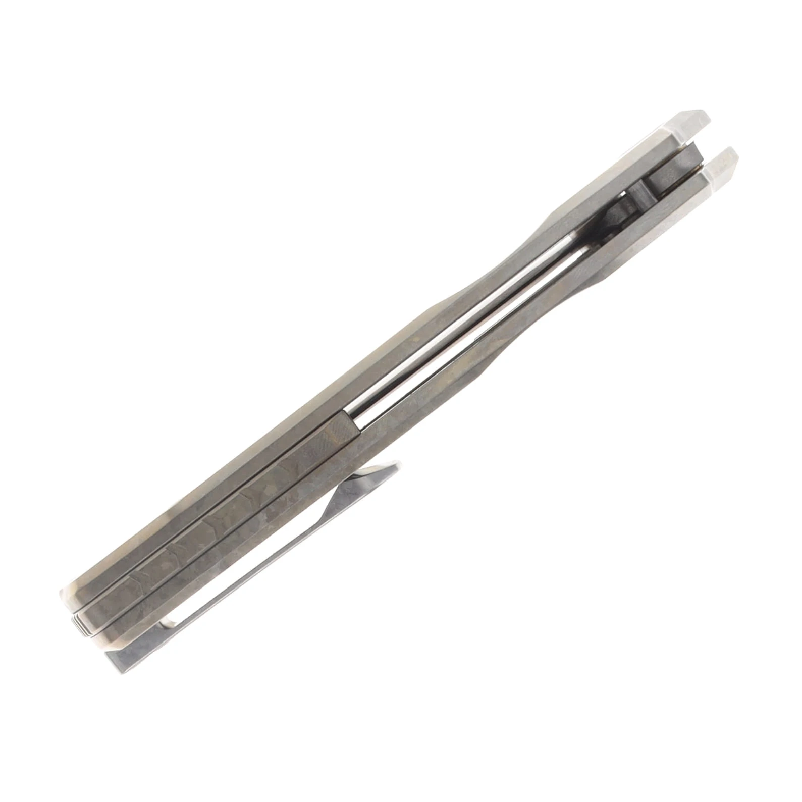 Ferramonster Astrome Folder S90V Hand Rubbed Satin Blade Light Brown TI Handle FM23009-D View 8