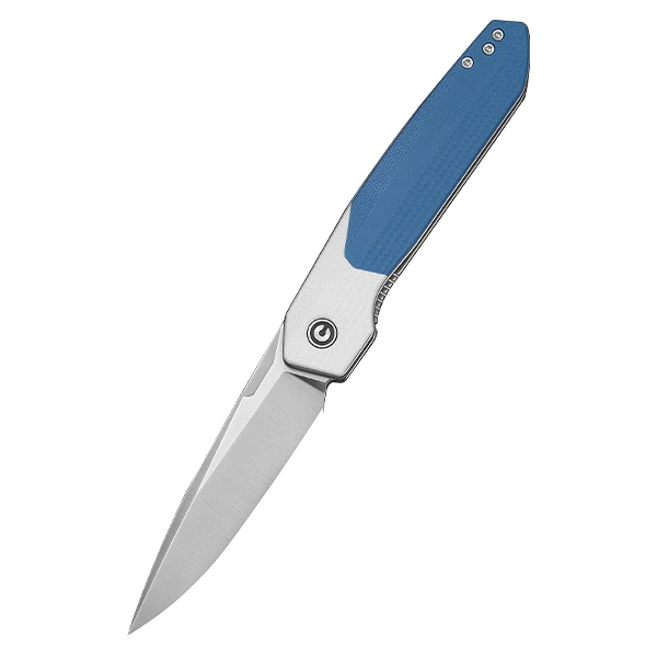 CIVIVI Brr15 Light White & Blue G-10 Handle Satin Nitro V Blade C25063-1 View 1