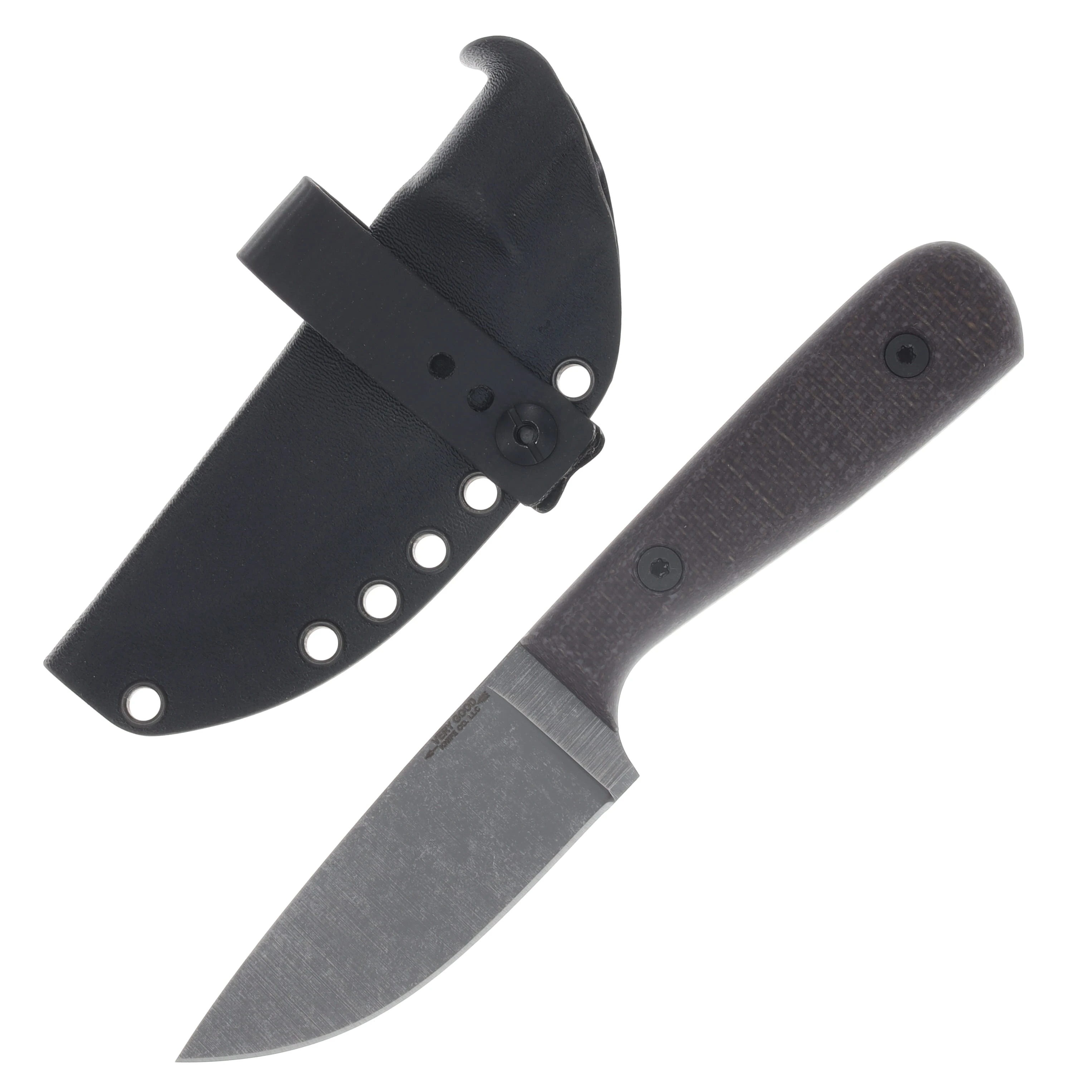 Very Good Knife Co Adventure Fixed Blade Bison Jute Micarta - Stonewash AEB-L Very Good Knife Co Adventure Fixed Blade Bison Jute Micarta - Stonewash AEB-L VGKCABJM View 1