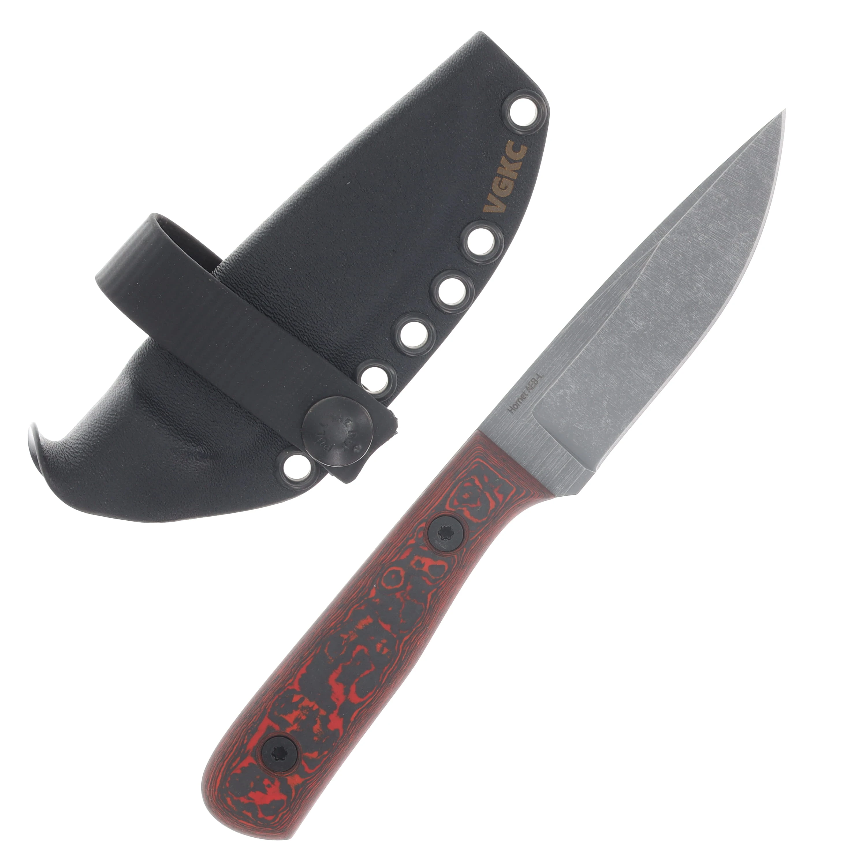 Very Good Knife Co Hornet Fixed Blade Mars Valley Fat Carbon - Stonewash AEB-L View 2