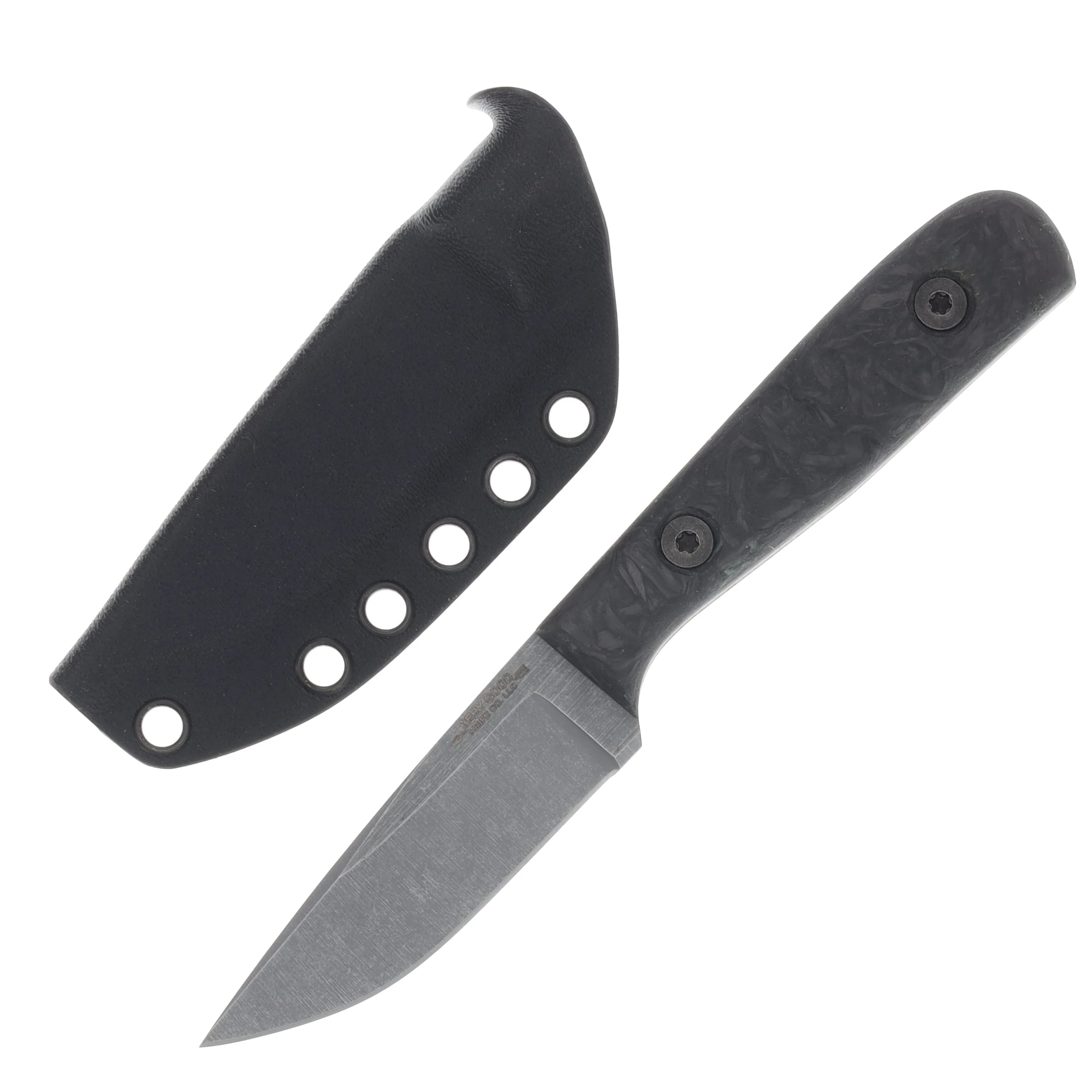 Very Good Knife Co Wasp Fixed Blade Dark Matter Glow Fat Carbon - Stonewash AEB-L VGKCWFCDMG View 1