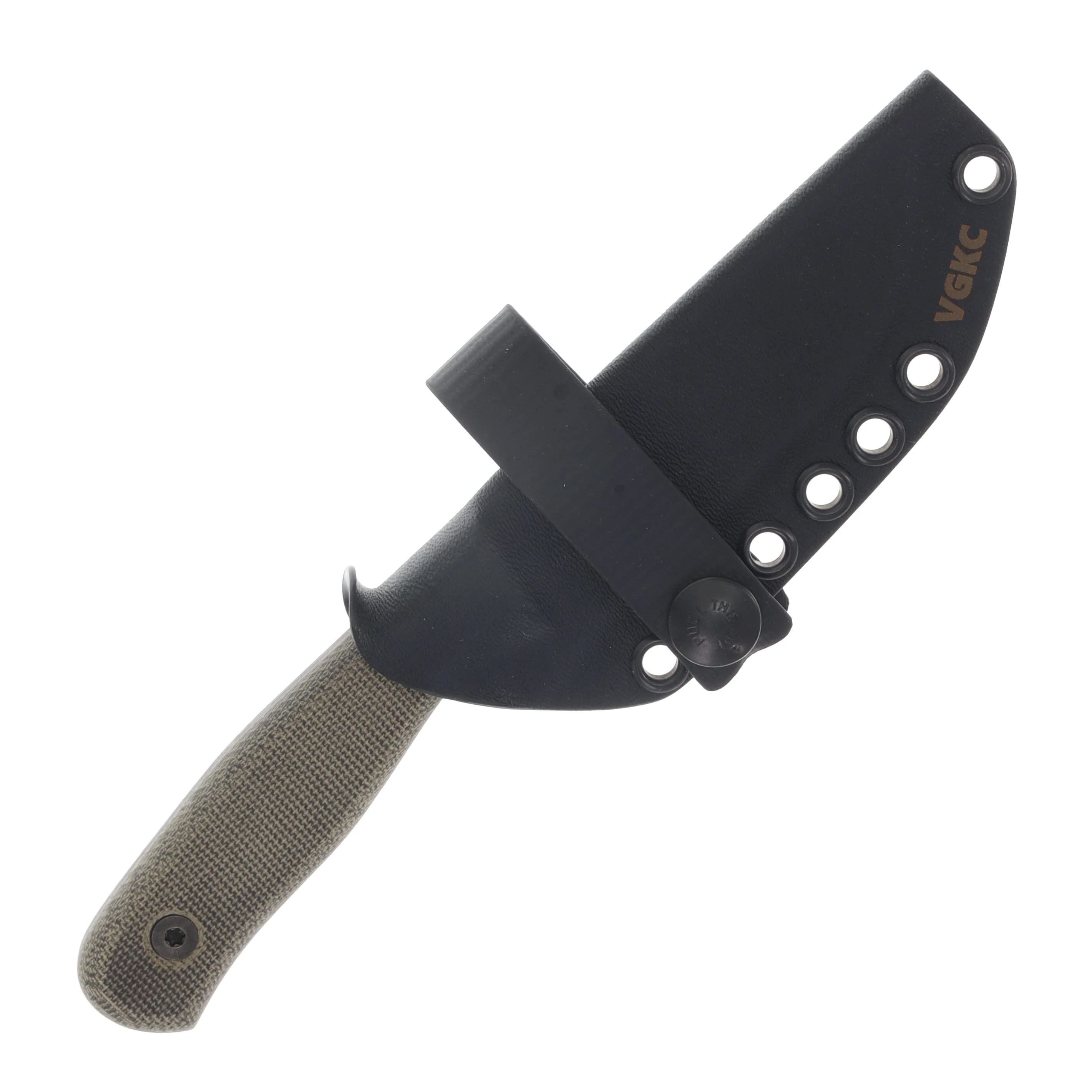 Very Good Knife Co Rev Jr Fixed Blade Double Green Canvas Micarta - SW Nitro V VGKCRJDGCM View 7
