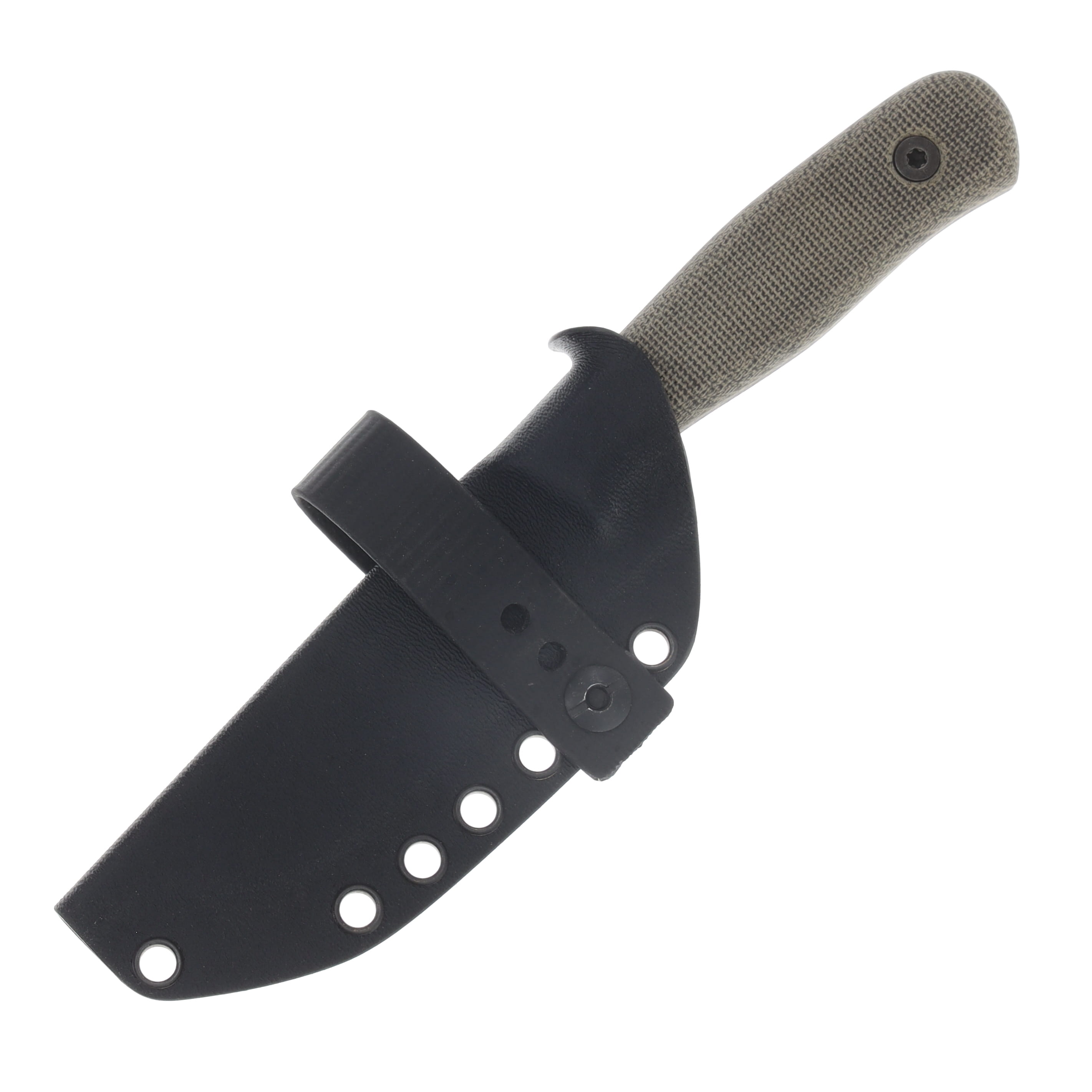 Very Good Knife Co Rev Jr Fixed Blade Double Green Canvas Micarta - SW Nitro V VGKCRJDGCM View 6