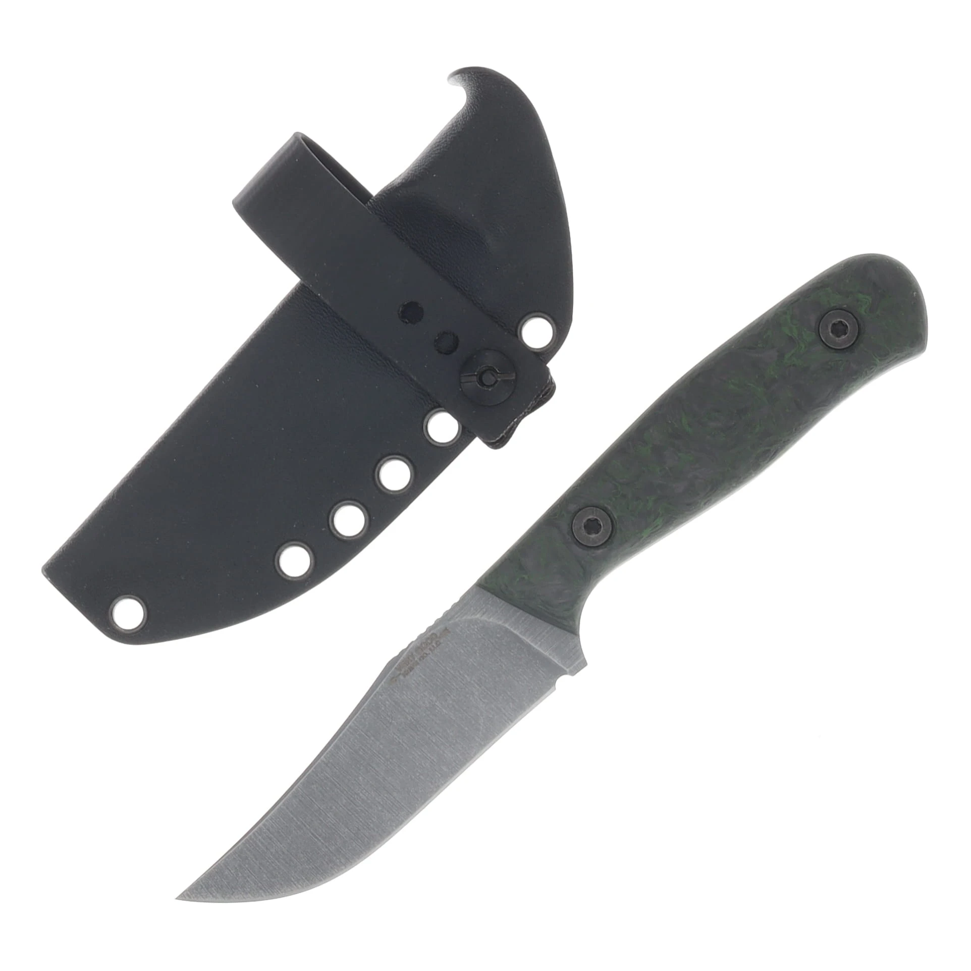 Very Good Knife Co Rev Jr. Fixed Blade Dark Matter Green Fat Carbon - SW Nitro V VGKCRJFCDMG View 1