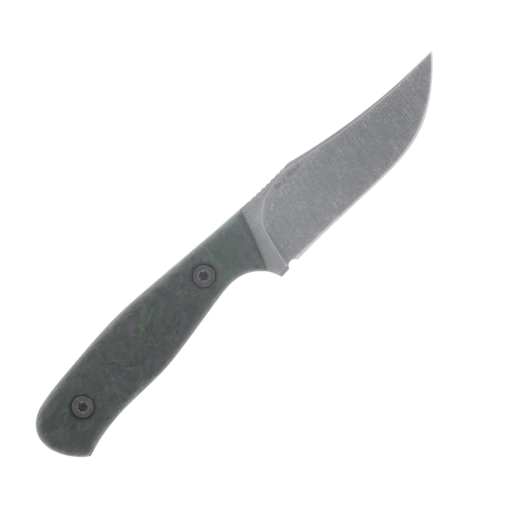 Very Good Knife Co Rev Jr. Fixed Blade Dark Matter Green Fat Carbon - SW Nitro V VGKCRJFCDMG View 4