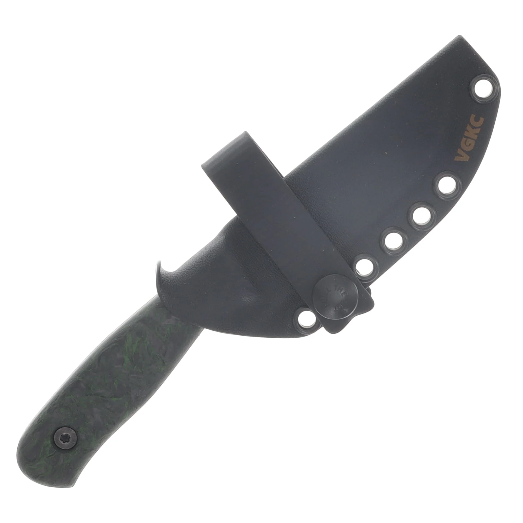 Very Good Knife Co Rev Jr. Fixed Blade Dark Matter Green Fat Carbon - SW Nitro V VGKCRJFCDMG View 7