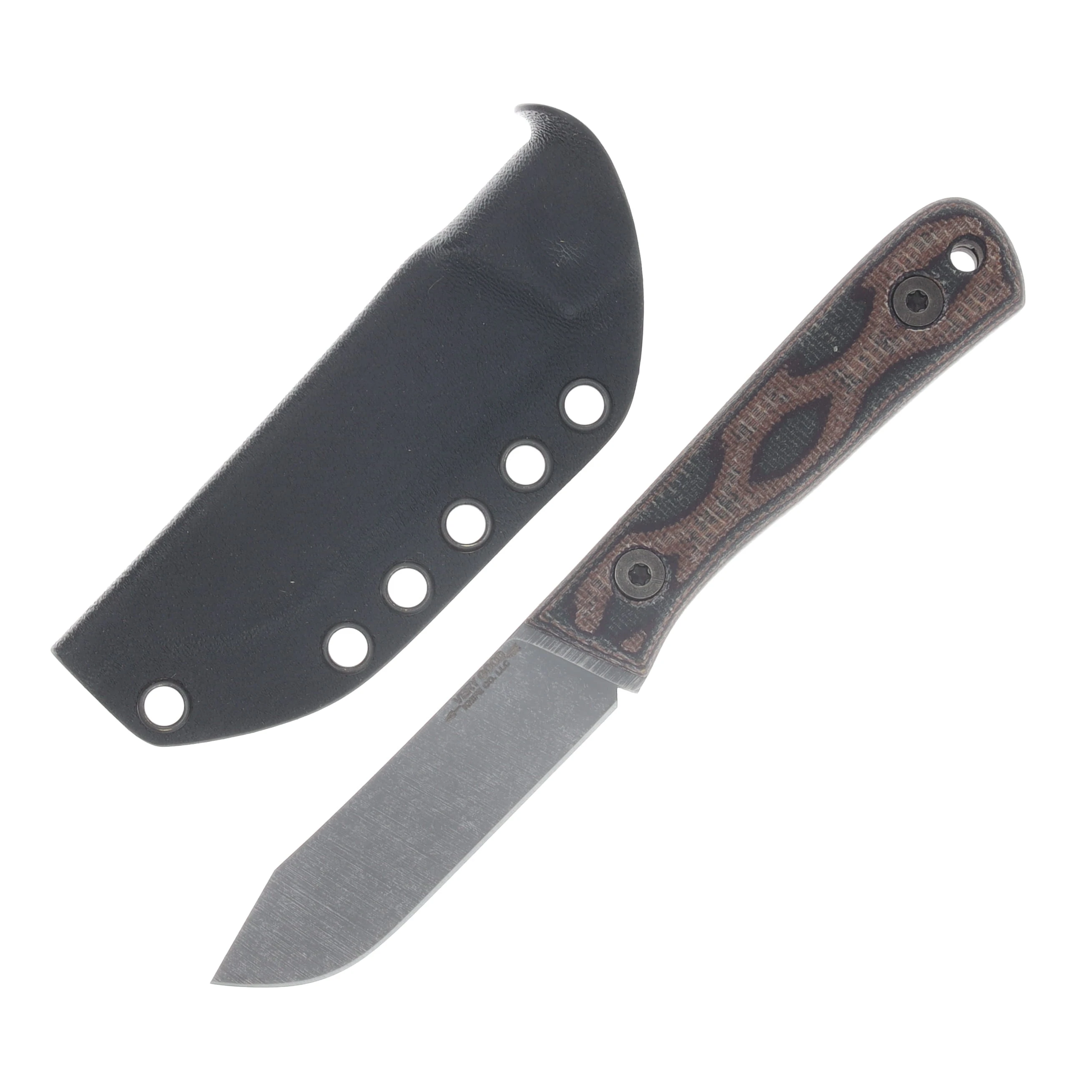 Very Good Knife Co Pocket Doc Fixed Blade Python Canvas Micarta - Stonewash Nitro V VGKCPDPCM View 1