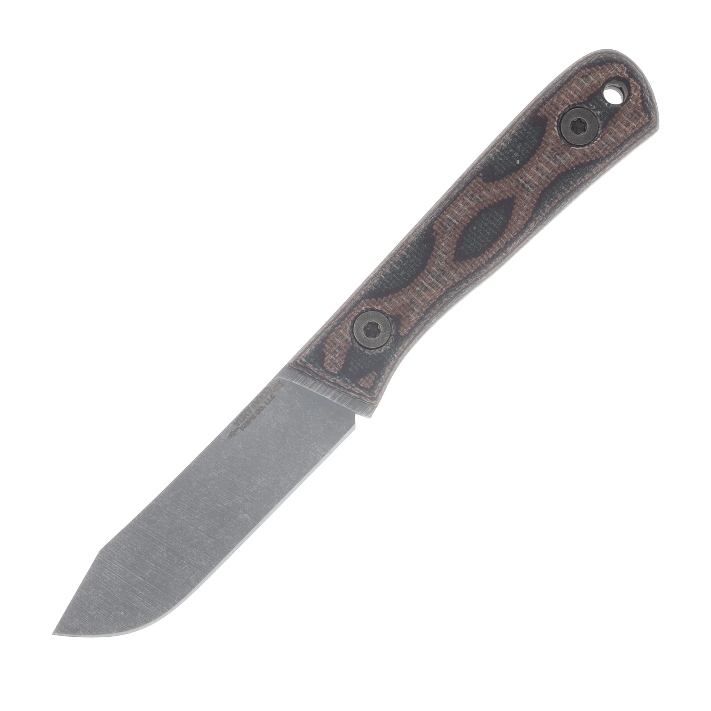 Very Good Knife Co Pocket Doc Fixed Blade Python Canvas Micarta - Stonewash Nitro V VGKCPDPCM View 3