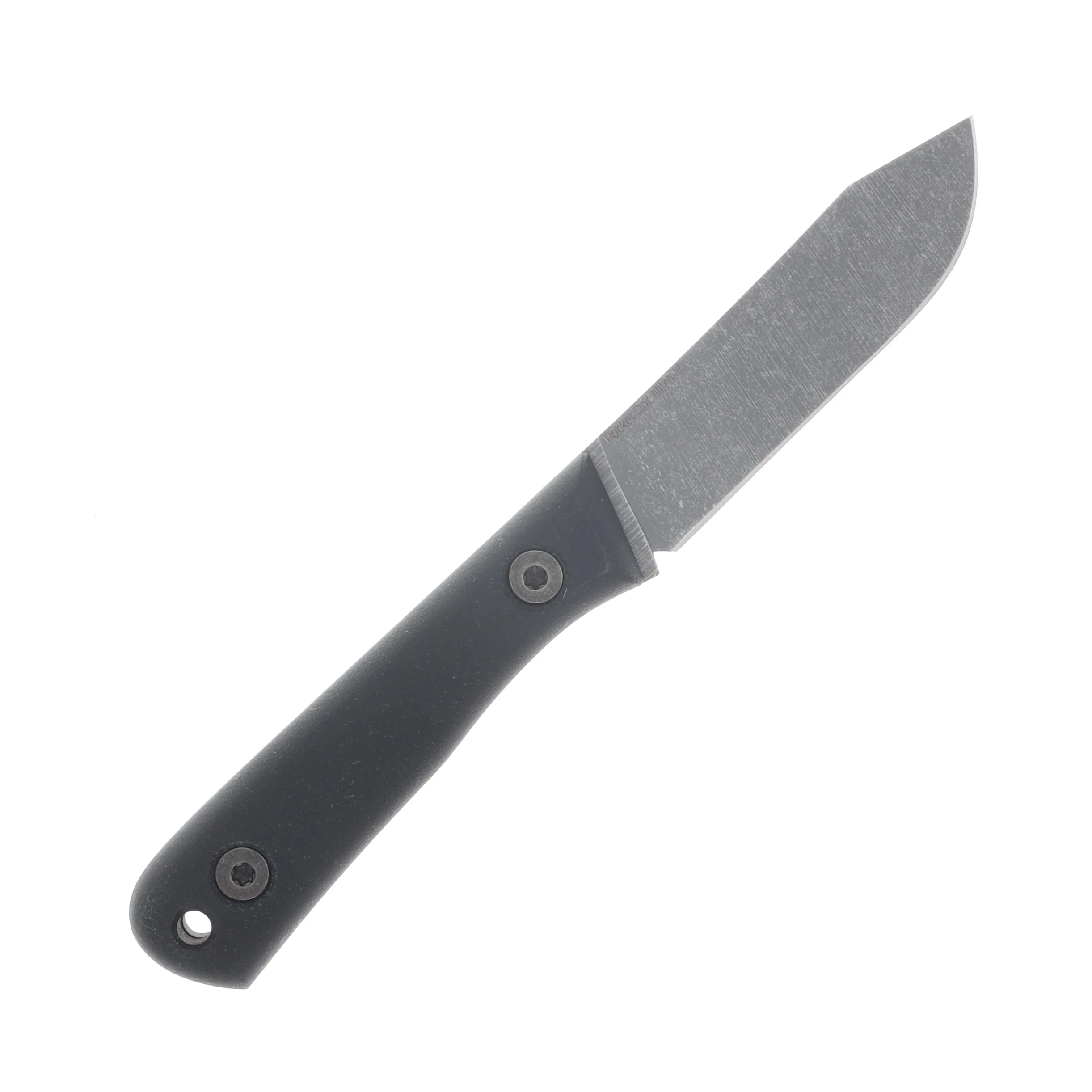 Very Good Knife Co Pocket Doc Fixed Blade Double Black Canvas Micarta - SW Nitro V VGKCPDDBCM View 4
