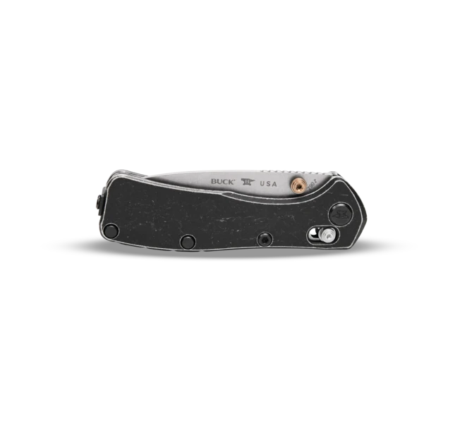 Buck 790 Mini Range Trail Worn Elite Folding Knife Black Aluminum BU14641 View 3