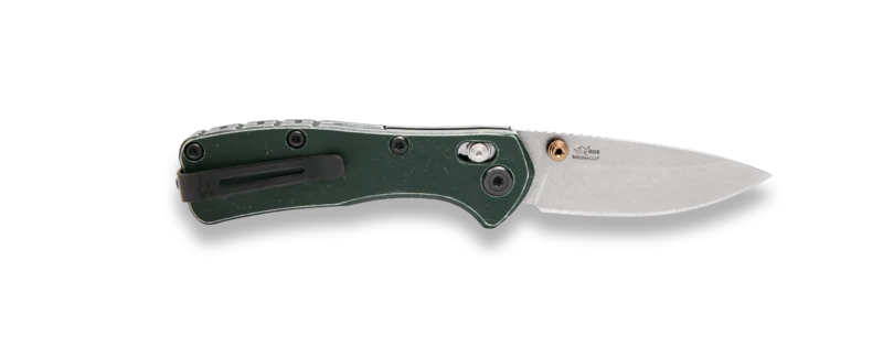 Buck 790 Mini Range Trail Worn Elite Folding Knife Green Aluminum BU14642 View 2