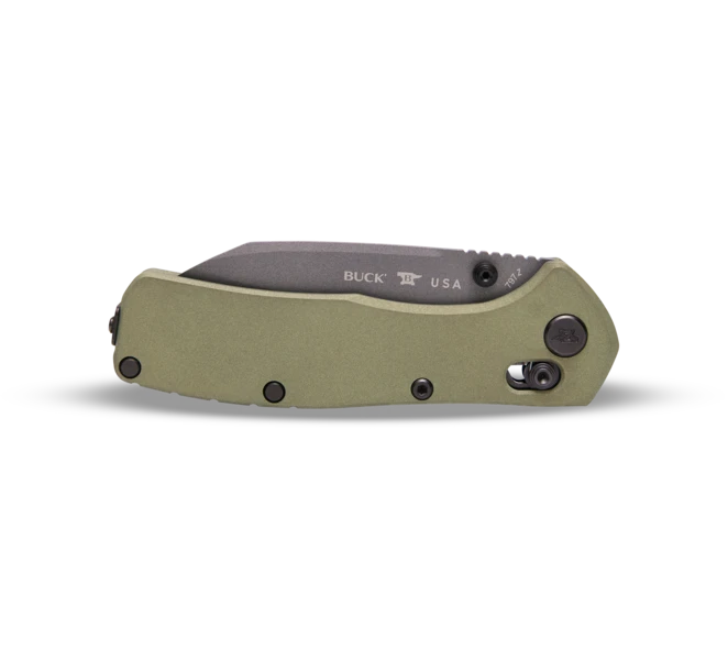 Buck 797 Range Ops Elite Folding Knife Green Nylon Handle Magnacut Blade BU14555 View 3