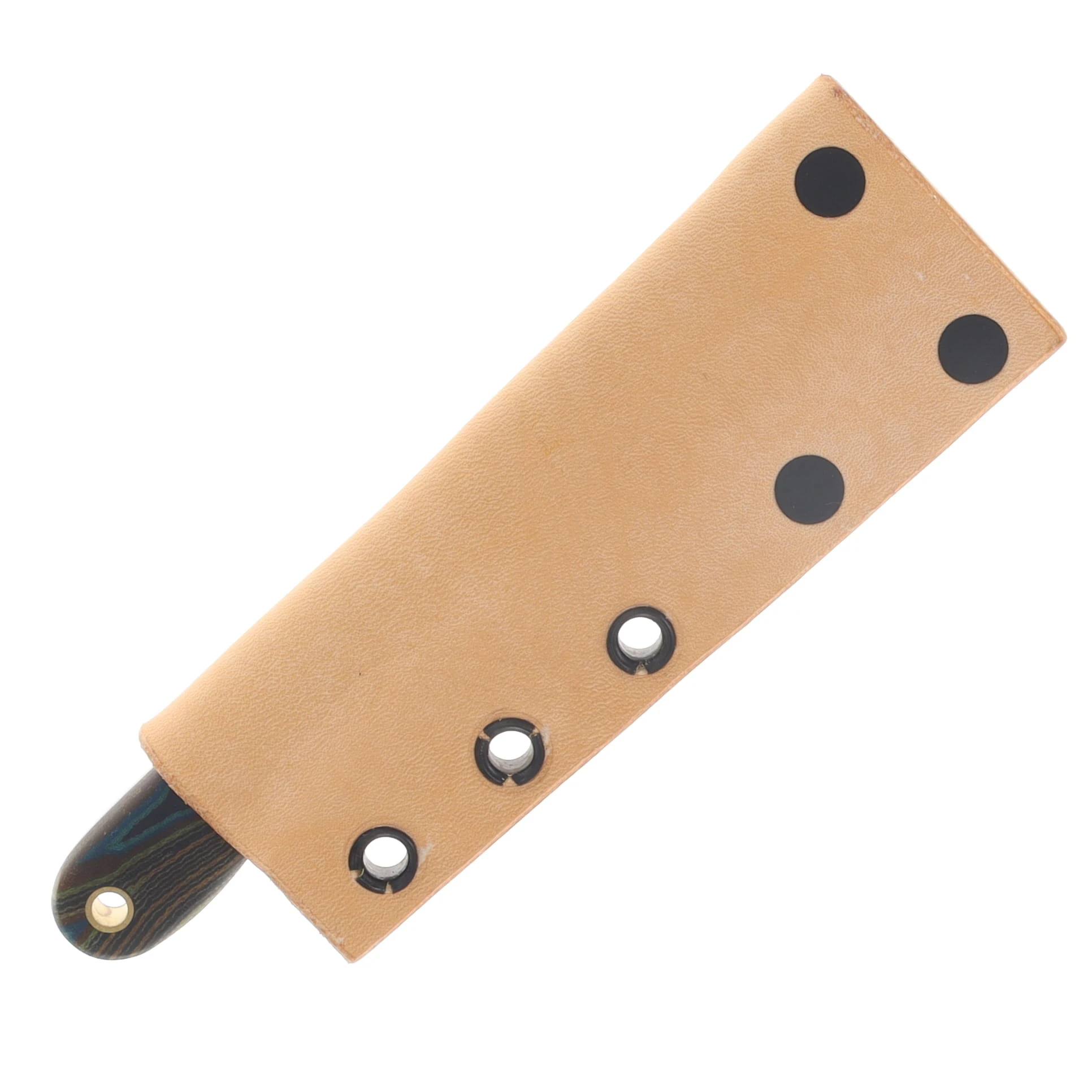 Lishen Knives Little Holston Drop Point Fixed Blade Peacock G-Carta Brass Pins LKLHDPPEAGBP View 6