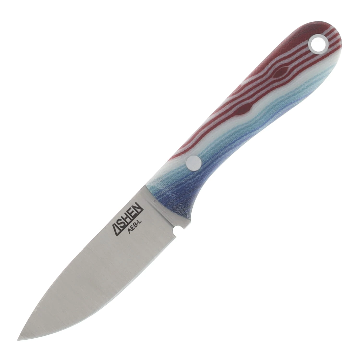 Lishen Knives Little Holston Drop Point Fixed Blade Americana Trout G-Carta Aluminum Pins LKLHDPAMTRTGALP View 3