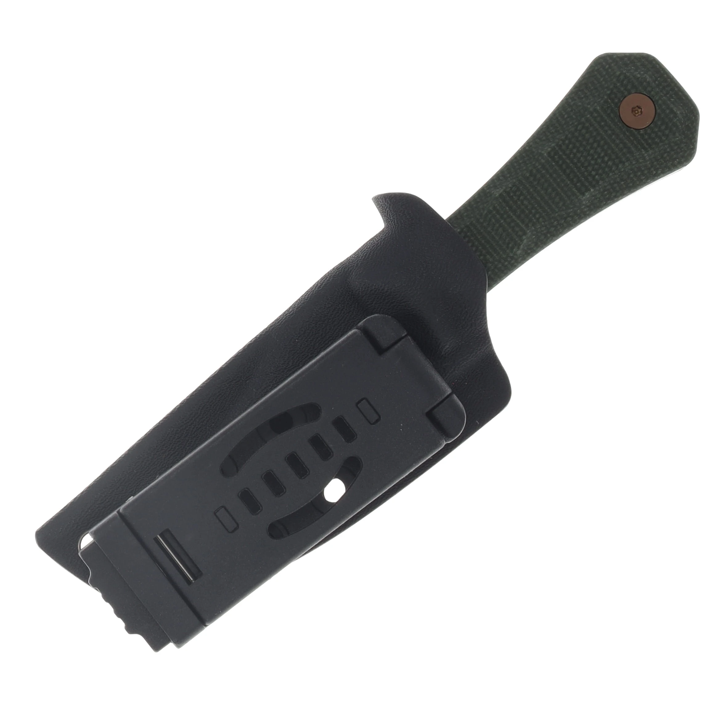 Auxiliary Manufacturing Pocket Bowie Fixed Blade 14C28N/Green Micarta AUX-001MGNROSE View 7