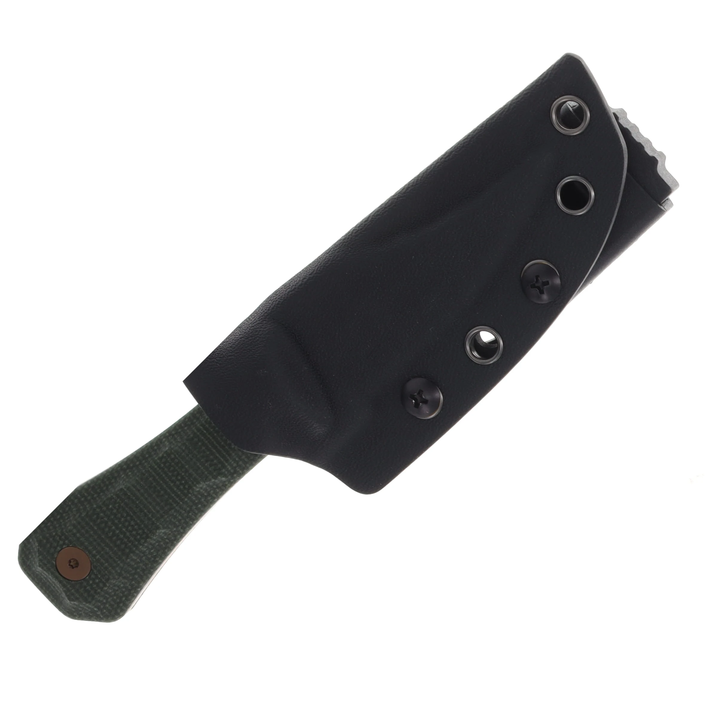 Auxiliary Manufacturing Pocket Bowie Fixed Blade 14C28N/Green Micarta AUX-001MGNROSE View 6