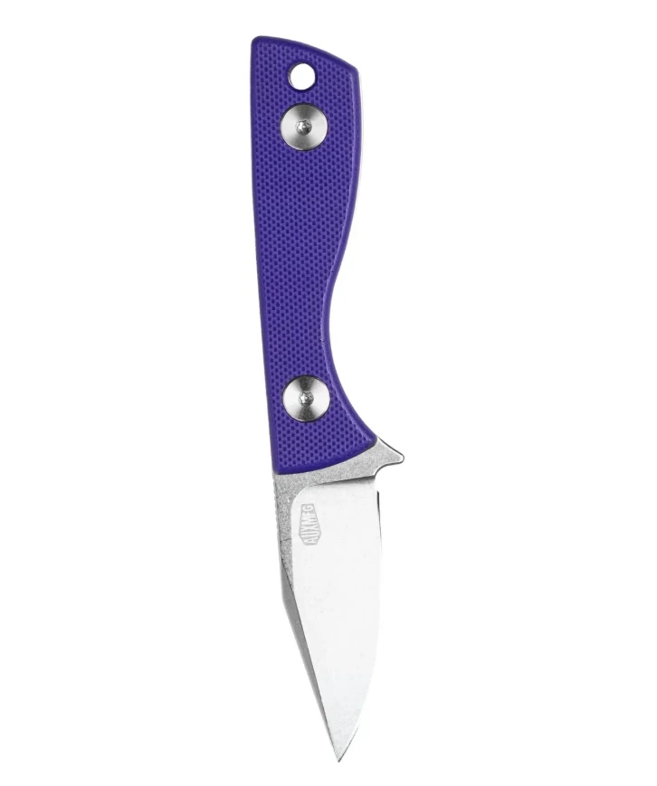 Auxiliary Manufacturing Runt Fixed Blade Stonewash 14C28N/Purple G-10 AUX011PPL View 1