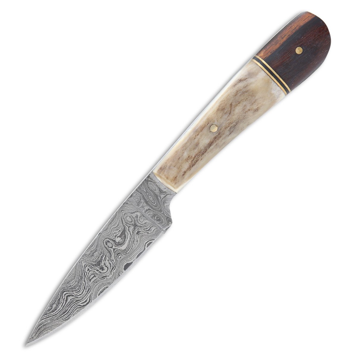 Rite Edge Sidearm Hunter Rosewood and Stag 3 Inch Plain Drop Point DM1176 View 1